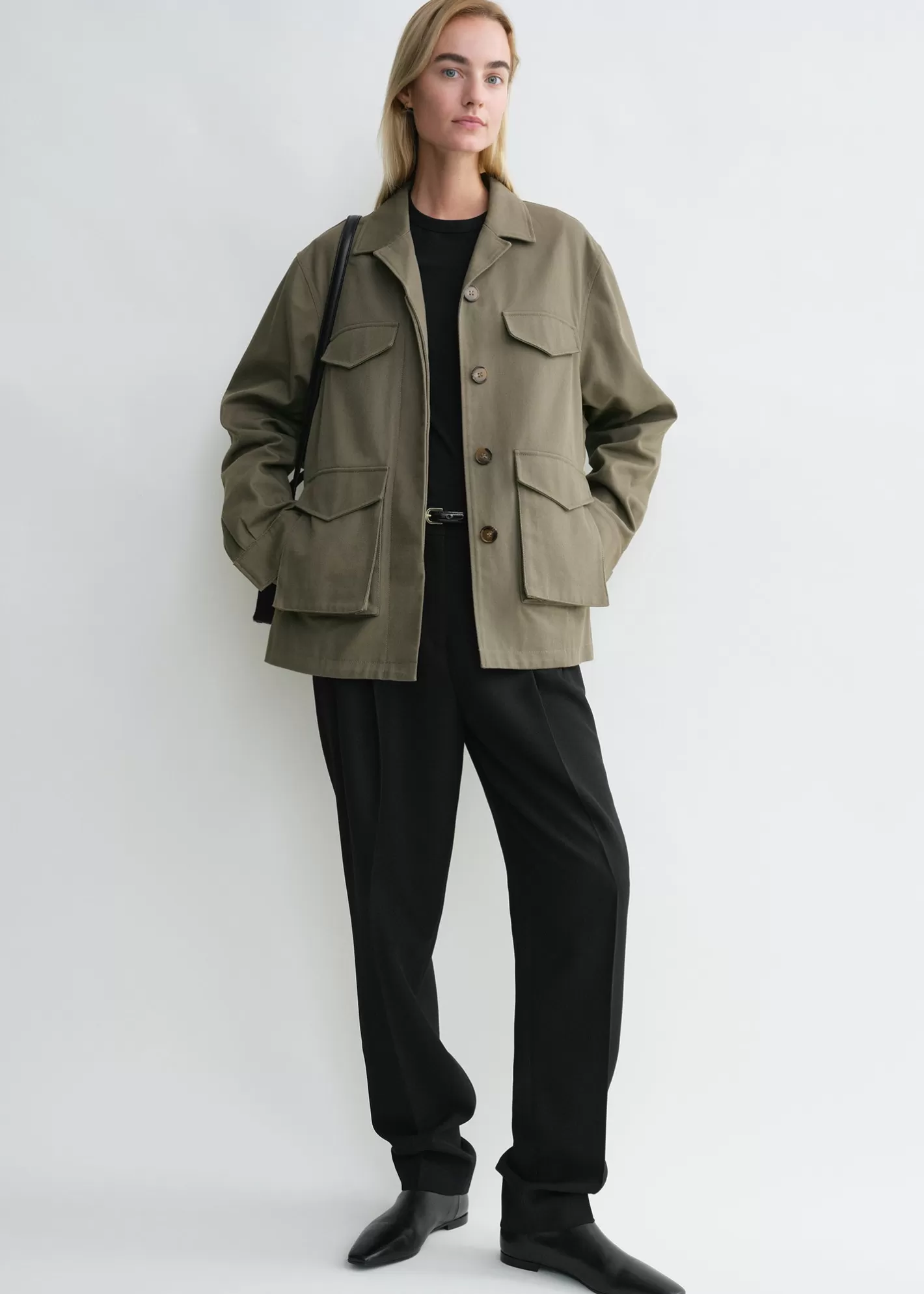 Outerwear>TOTEME Army jacket khaki green Khakigreen