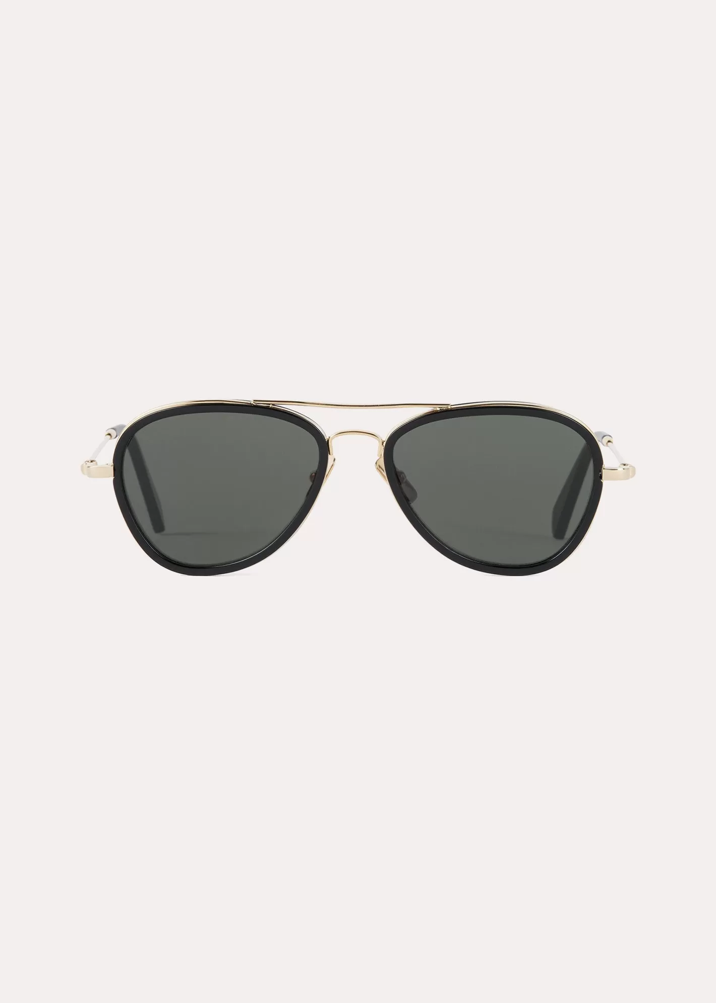 Sunglasses>TOTEME Aviator sunglasses black Gold-Black