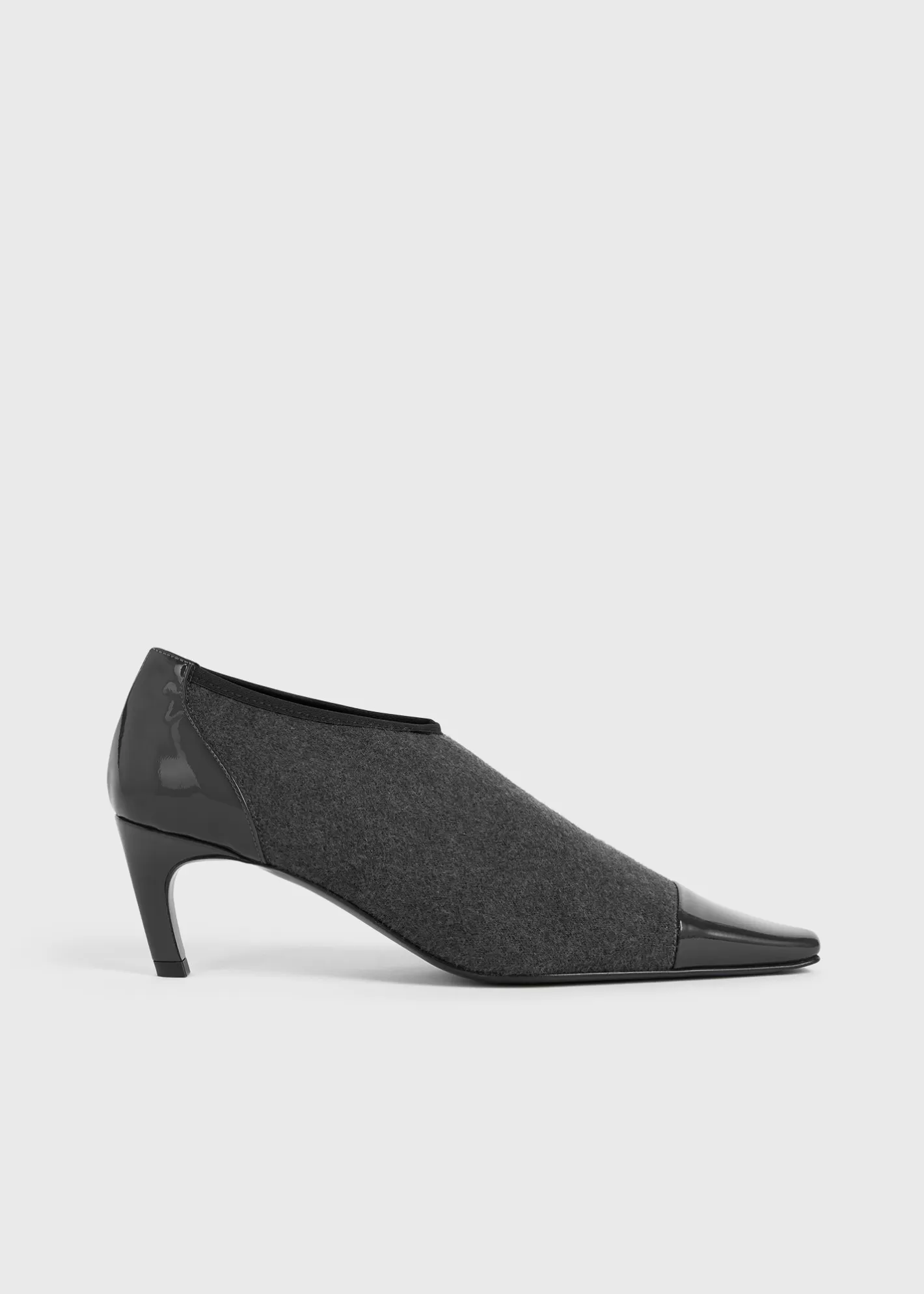 Shoes>TOTEME Bi-material pumps dark grey darkgreymelange