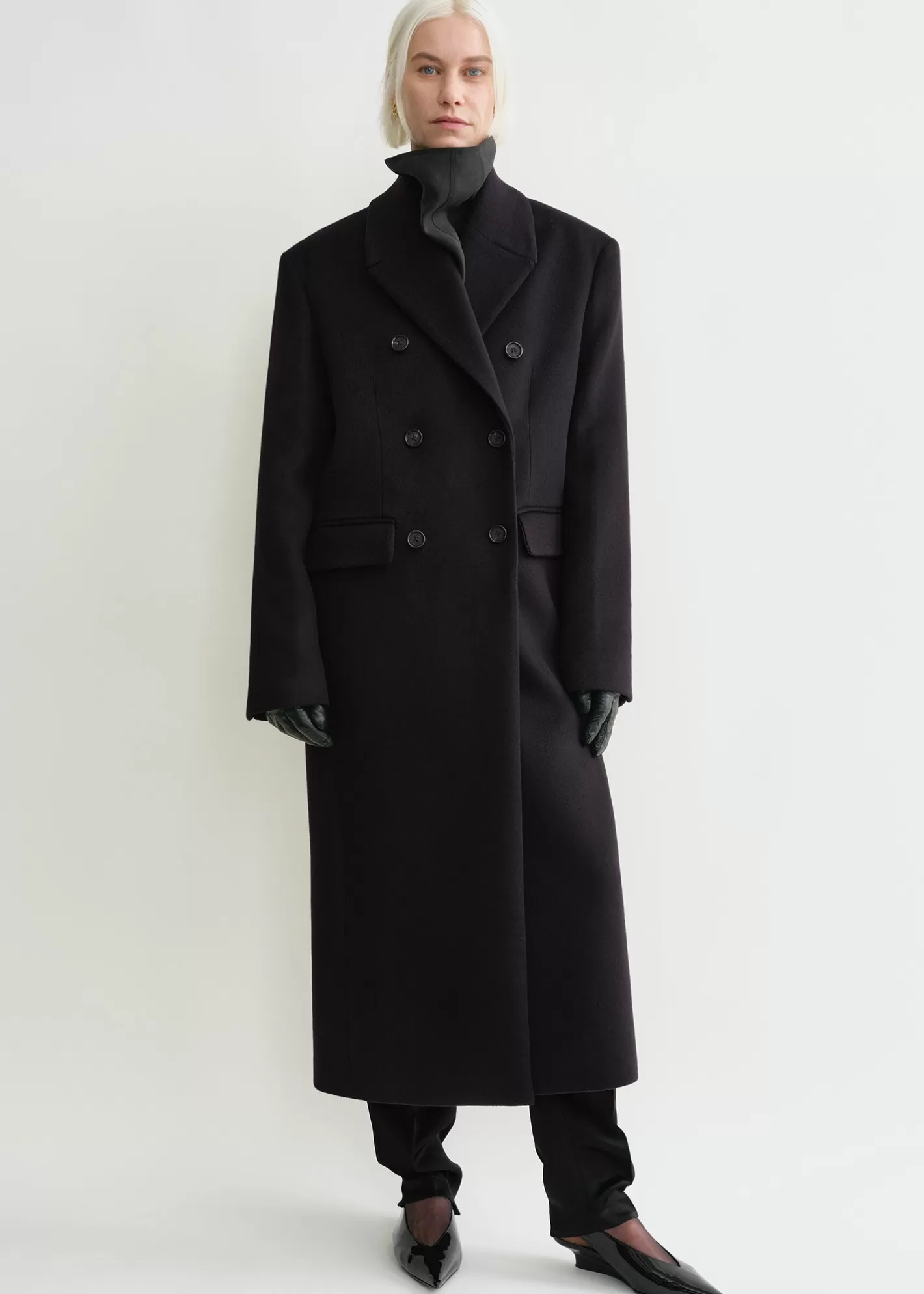 Outerwear>TOTEME Broad coat midnight