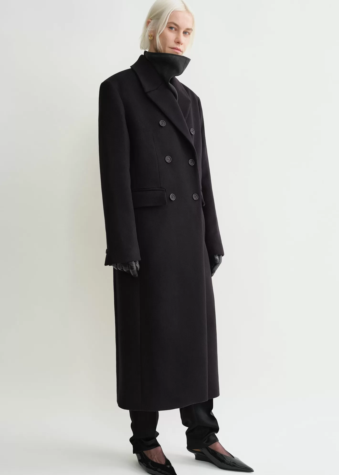 Outerwear>TOTEME Broad coat midnight