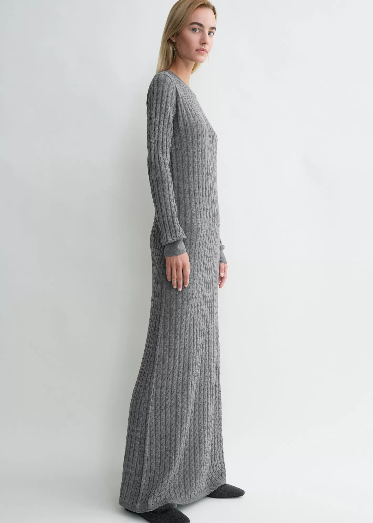 Dresses & Skirts>TOTEME Cable knit dress grey melange greymelange