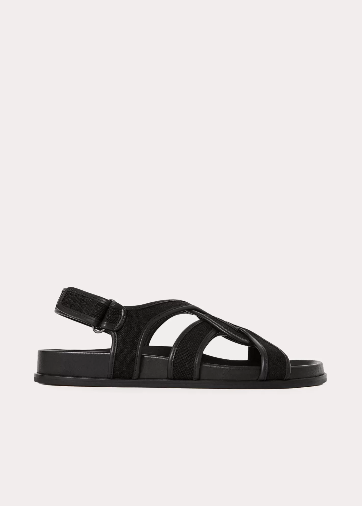 Shoes>TOTEME Chunky canvas sandals Black