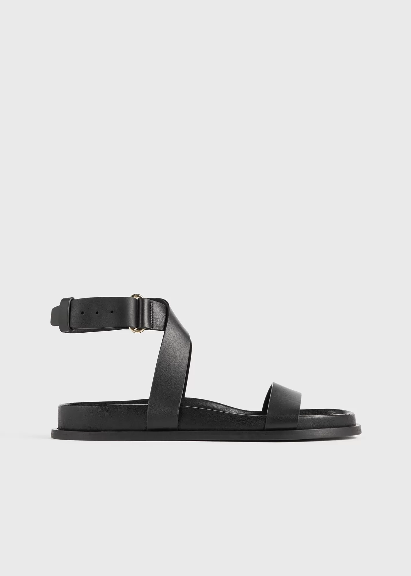 Shoes>TOTEME Chunky leather sandals Black