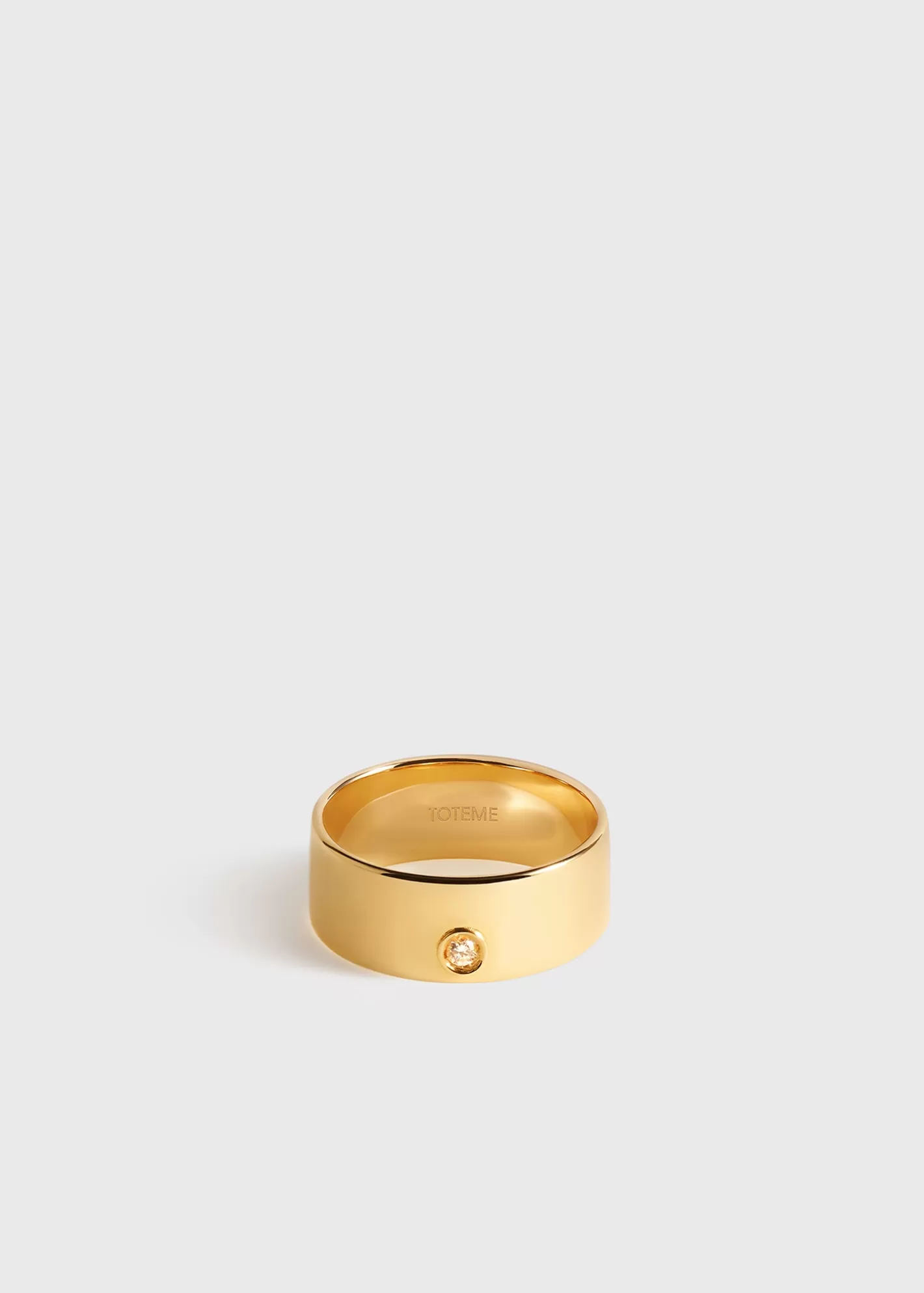 Jewelry>TOTEME Cigar diamond midi ring 18kt Gold