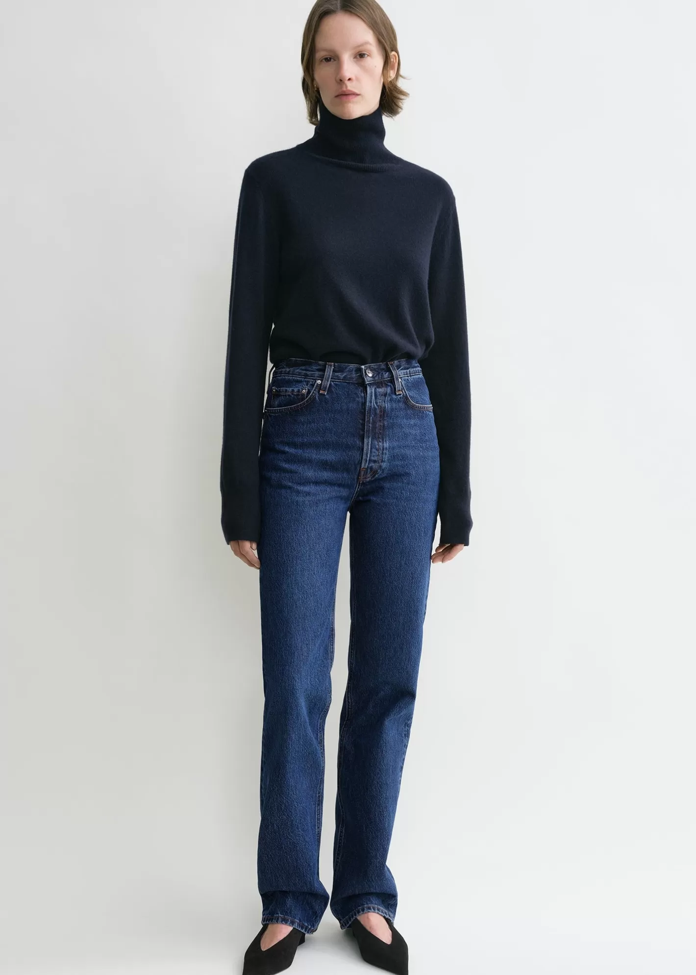 Straight>TOTEME Classic cut denim full length dark blue Darkblue