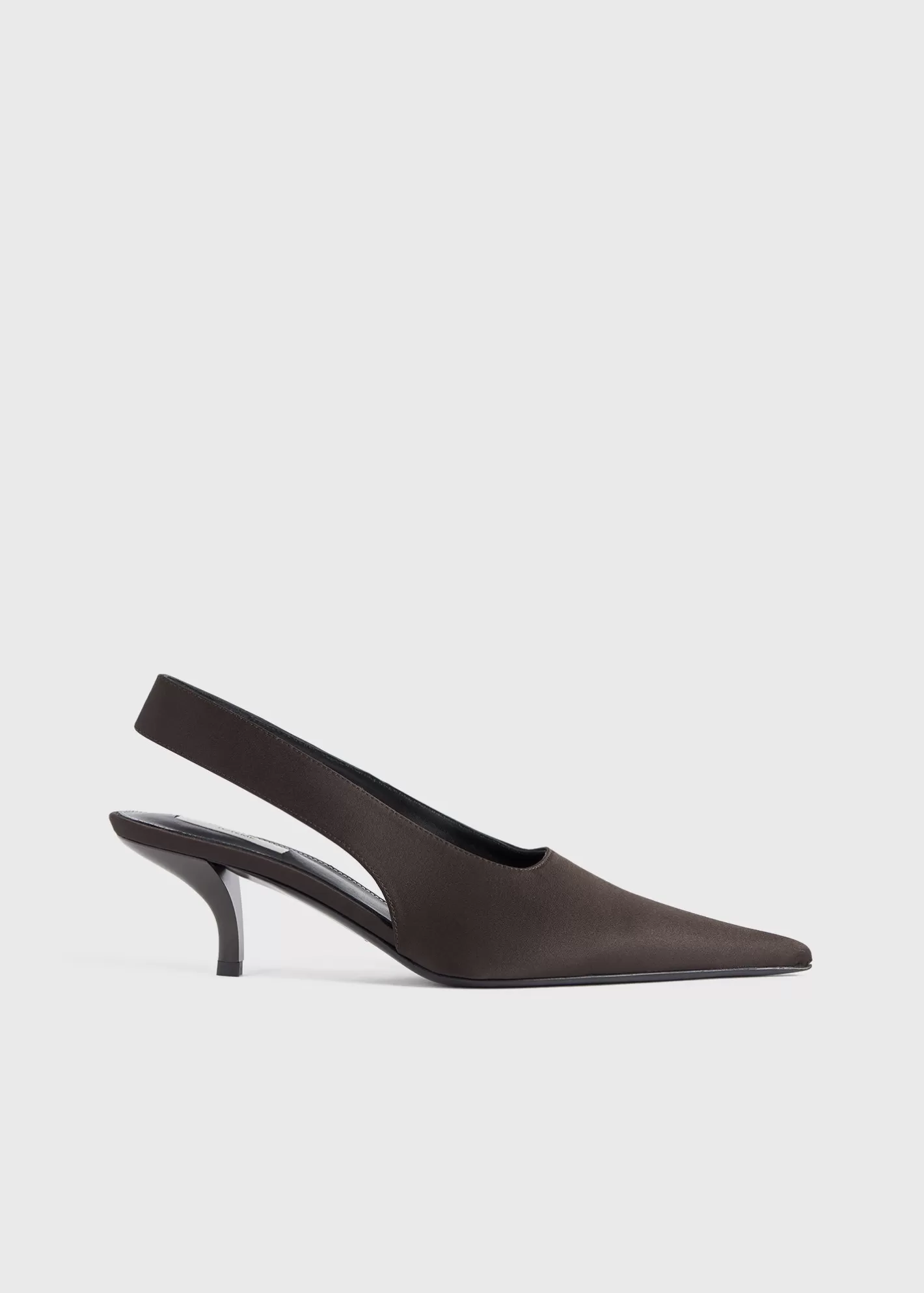 Shoes>TOTEME Classic satin slingbacks espresso