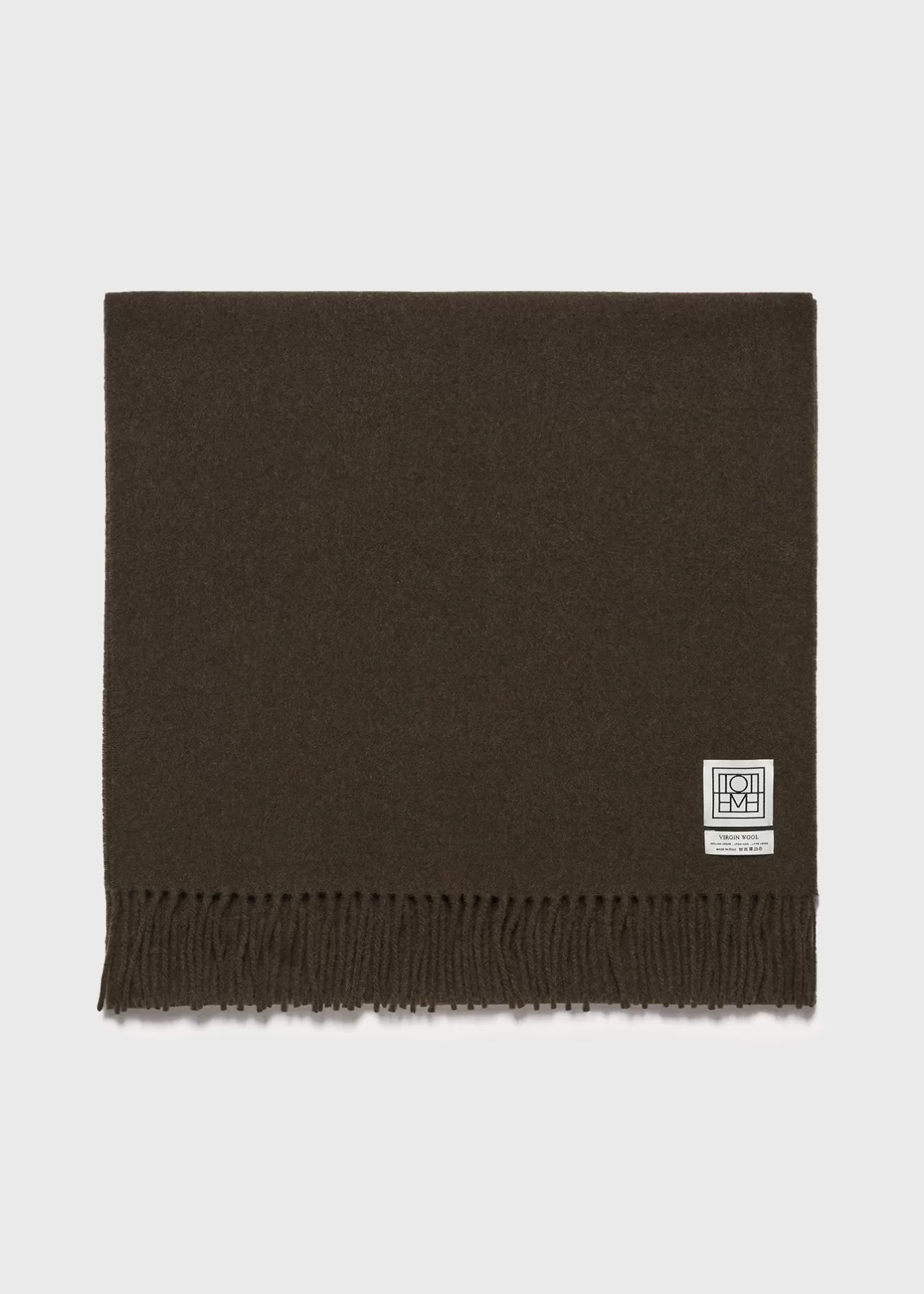 Scarves>TOTEME Classic wool scarf washed brown Washedbrown