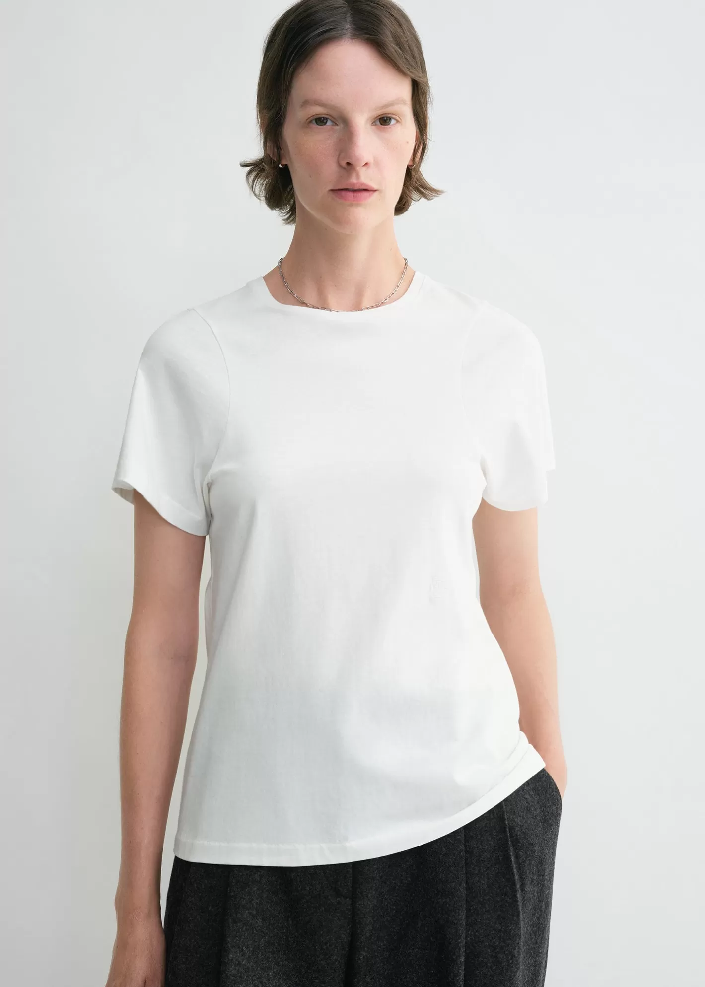 Tops & Blouses>TOTEME Curved seam tee Off-white