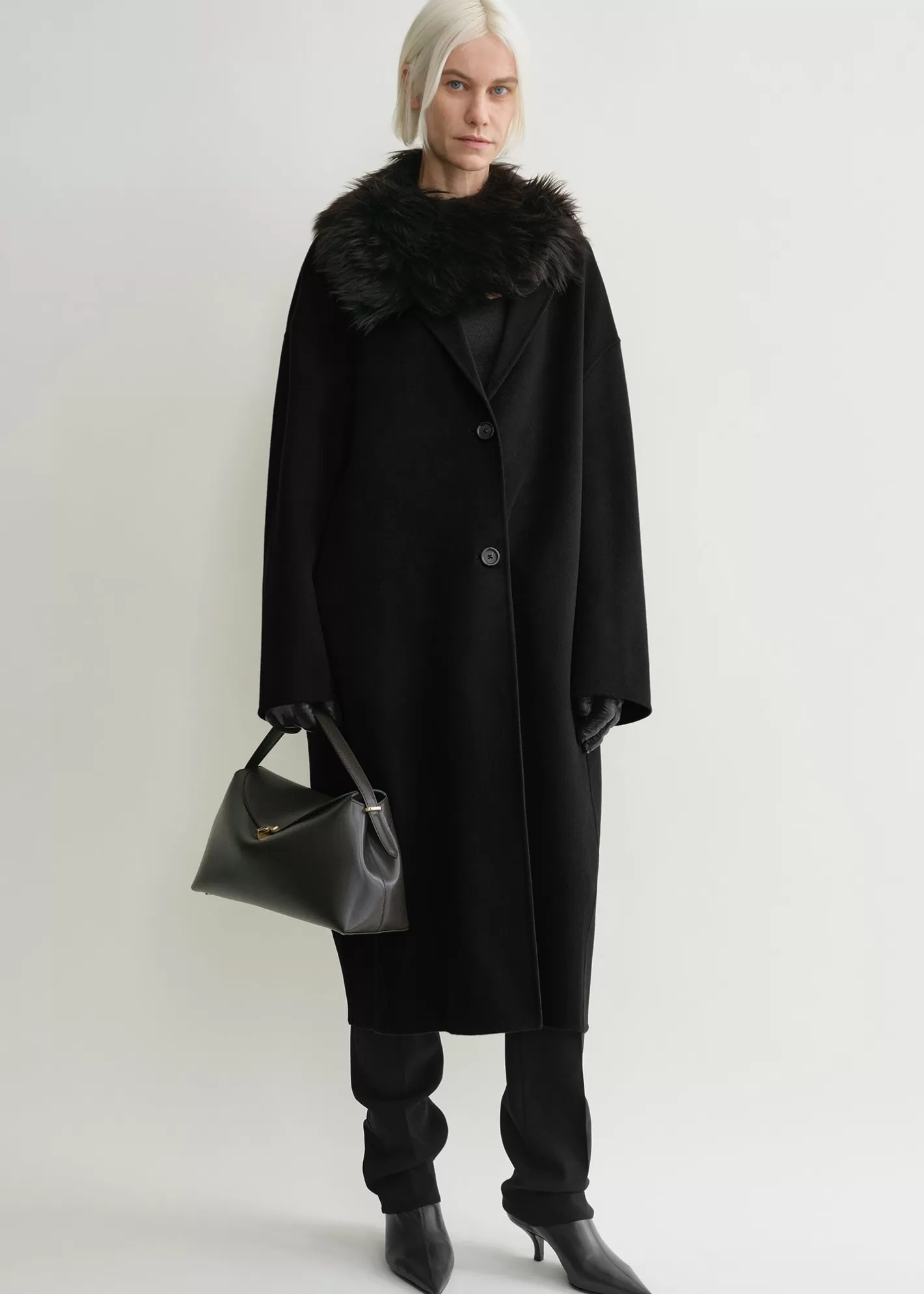 Outerwear>TOTEME Doublé cocoon coat black