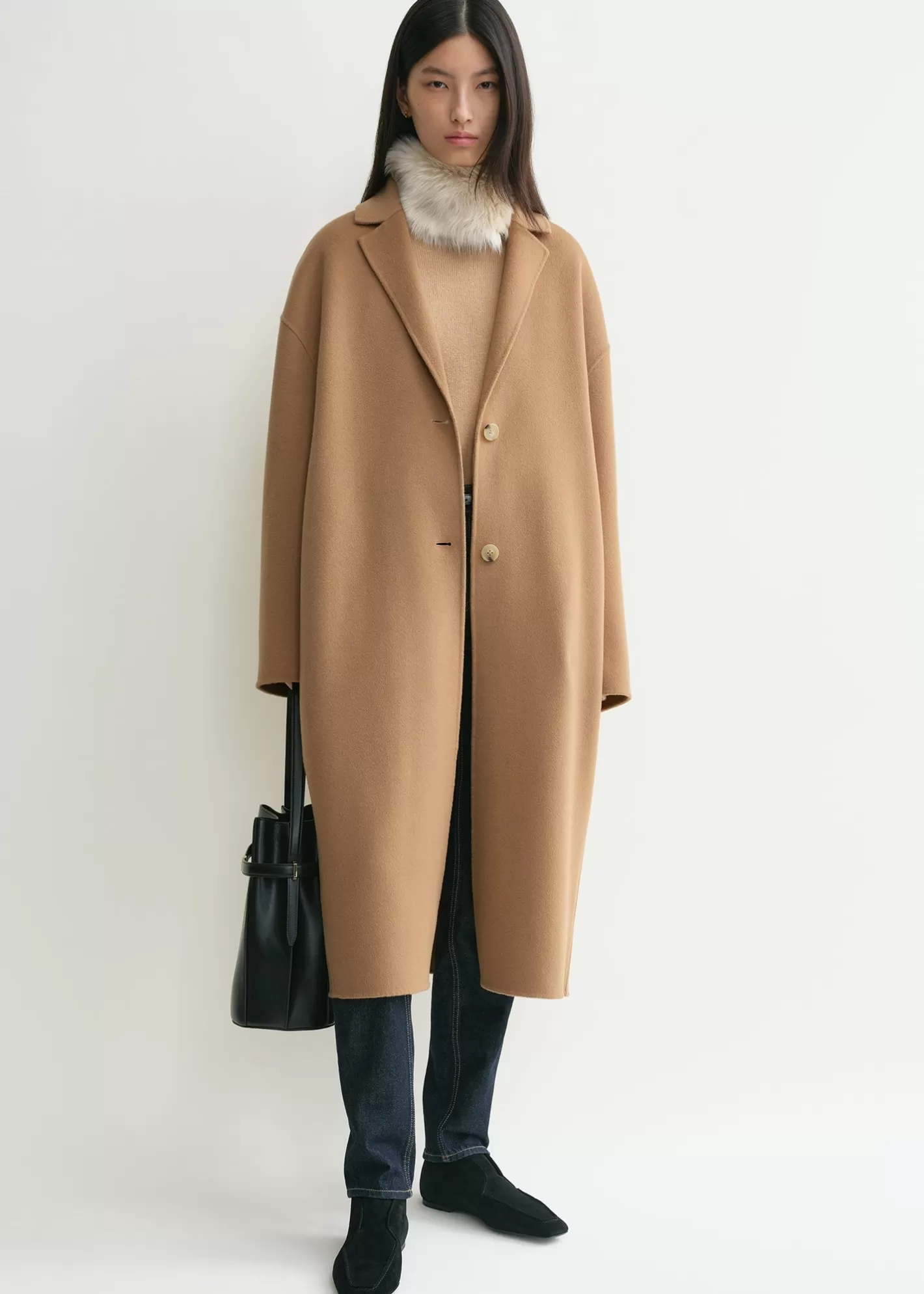 Outerwear>TOTEME Doublé cocoon coat camel