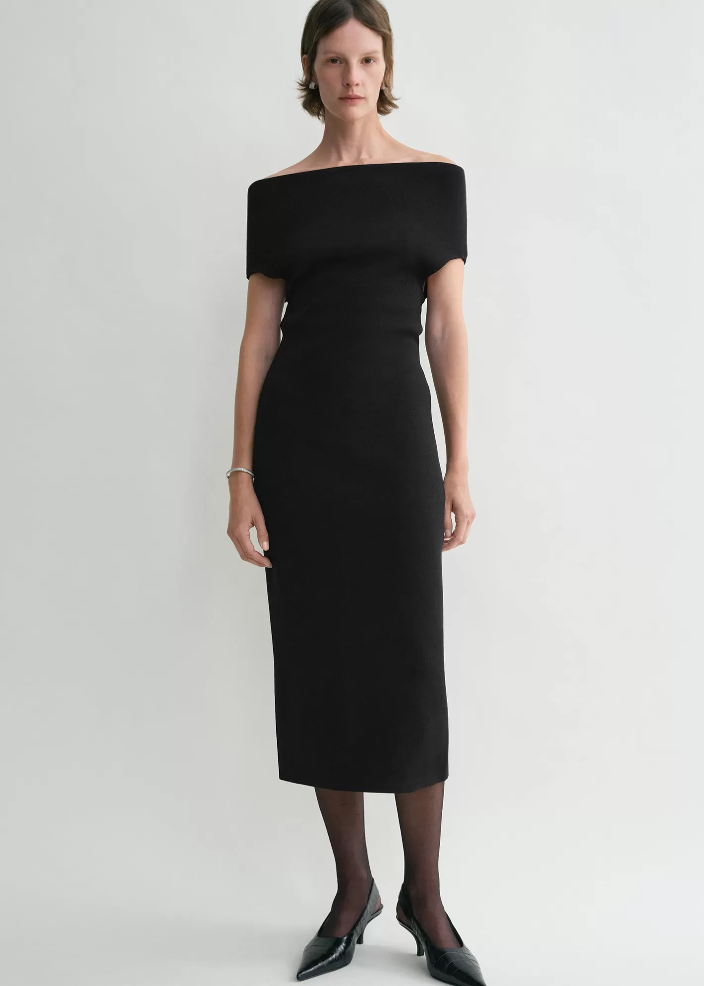 Dresses & Skirts>TOTEME Double-knit dress black