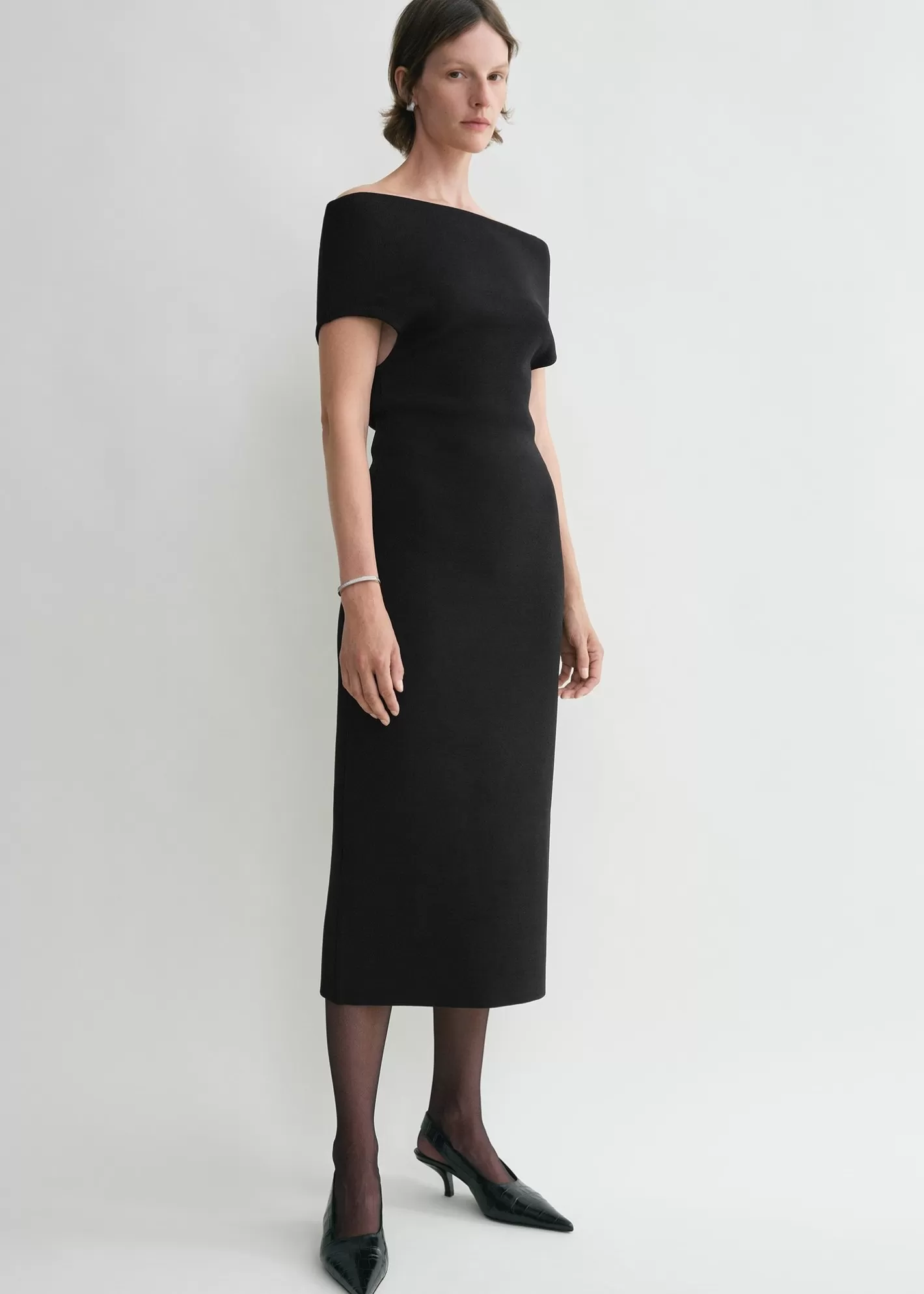 Dresses & Skirts>TOTEME Double-knit dress black