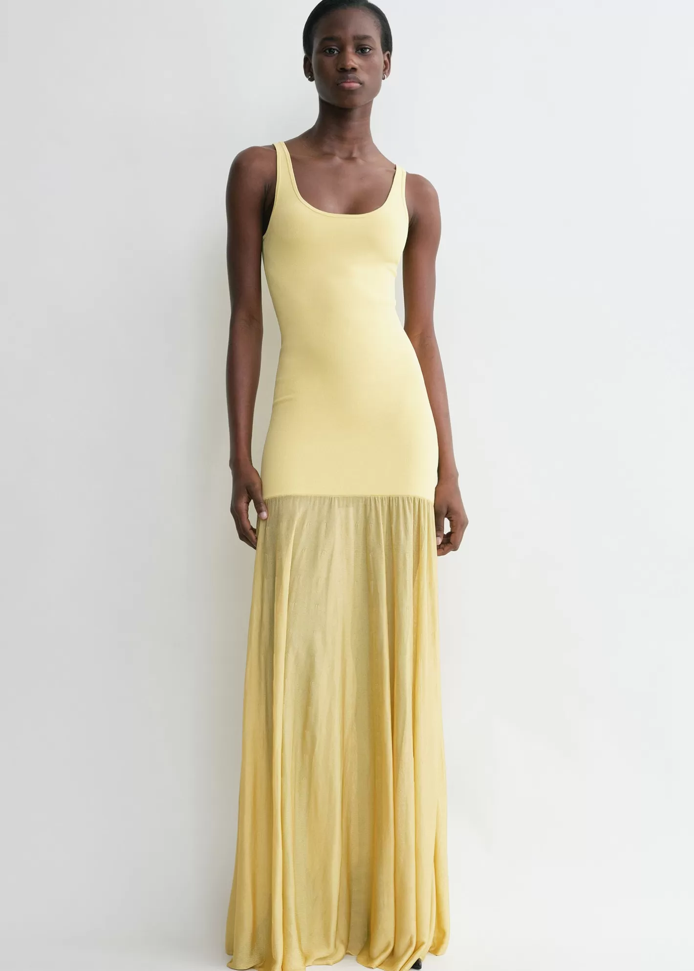 Dresses & Skirts>TOTEME Evening tank dress soft yellow softyellow