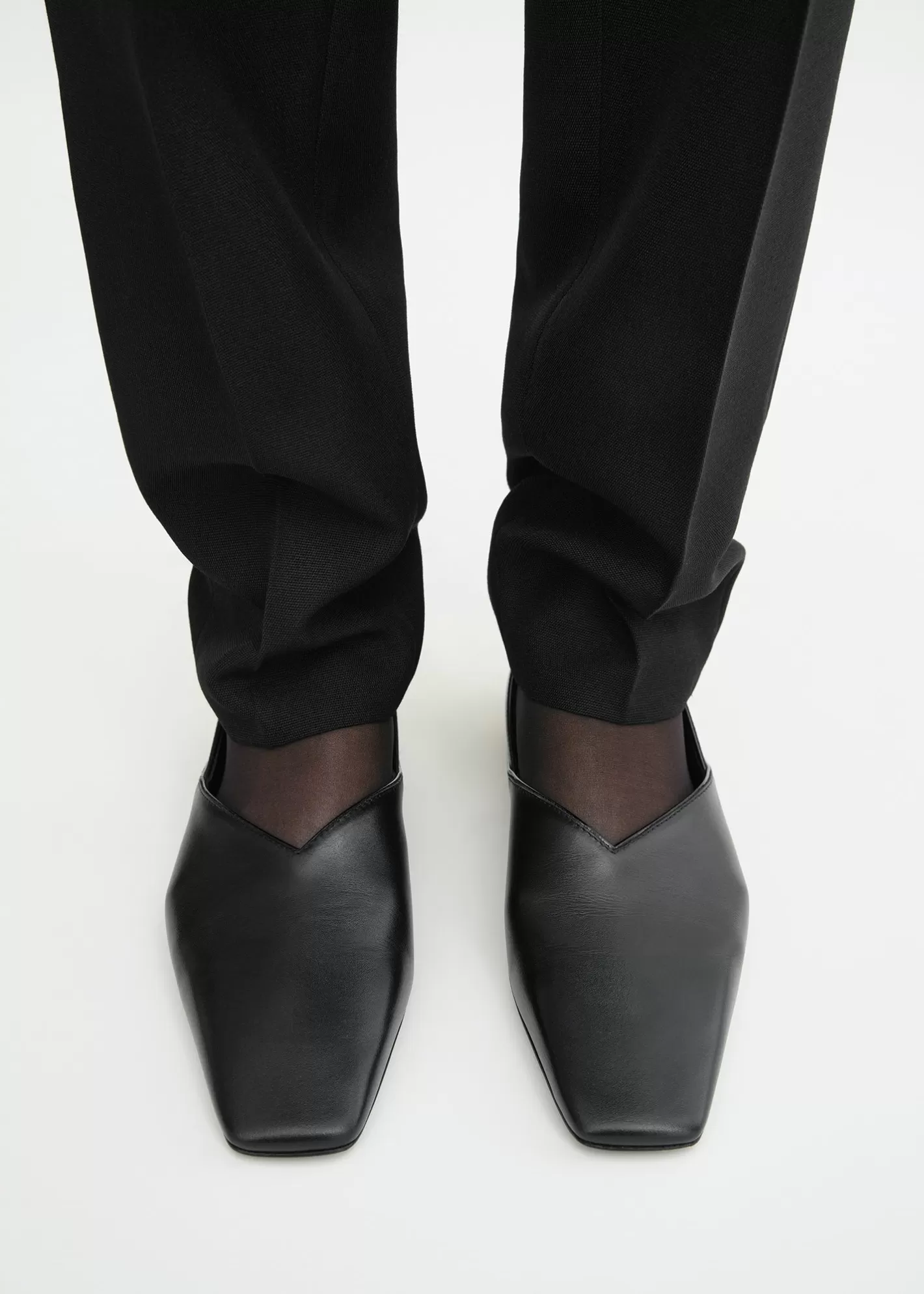 Shoes>TOTEME Everyday Nappa flats black