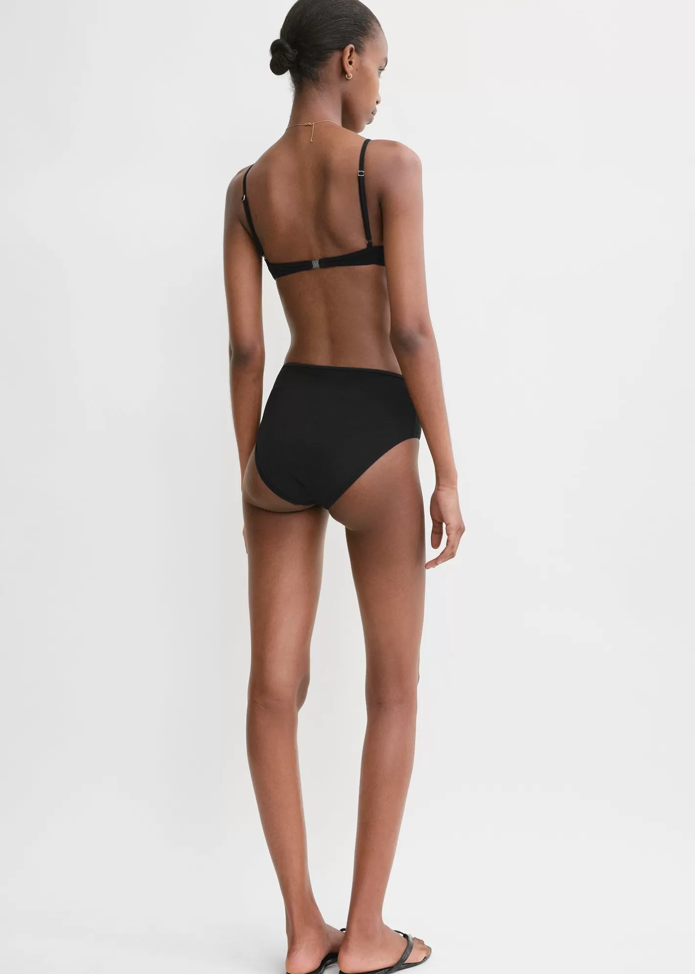 Swim>TOTEME Half-cup bikini top Black