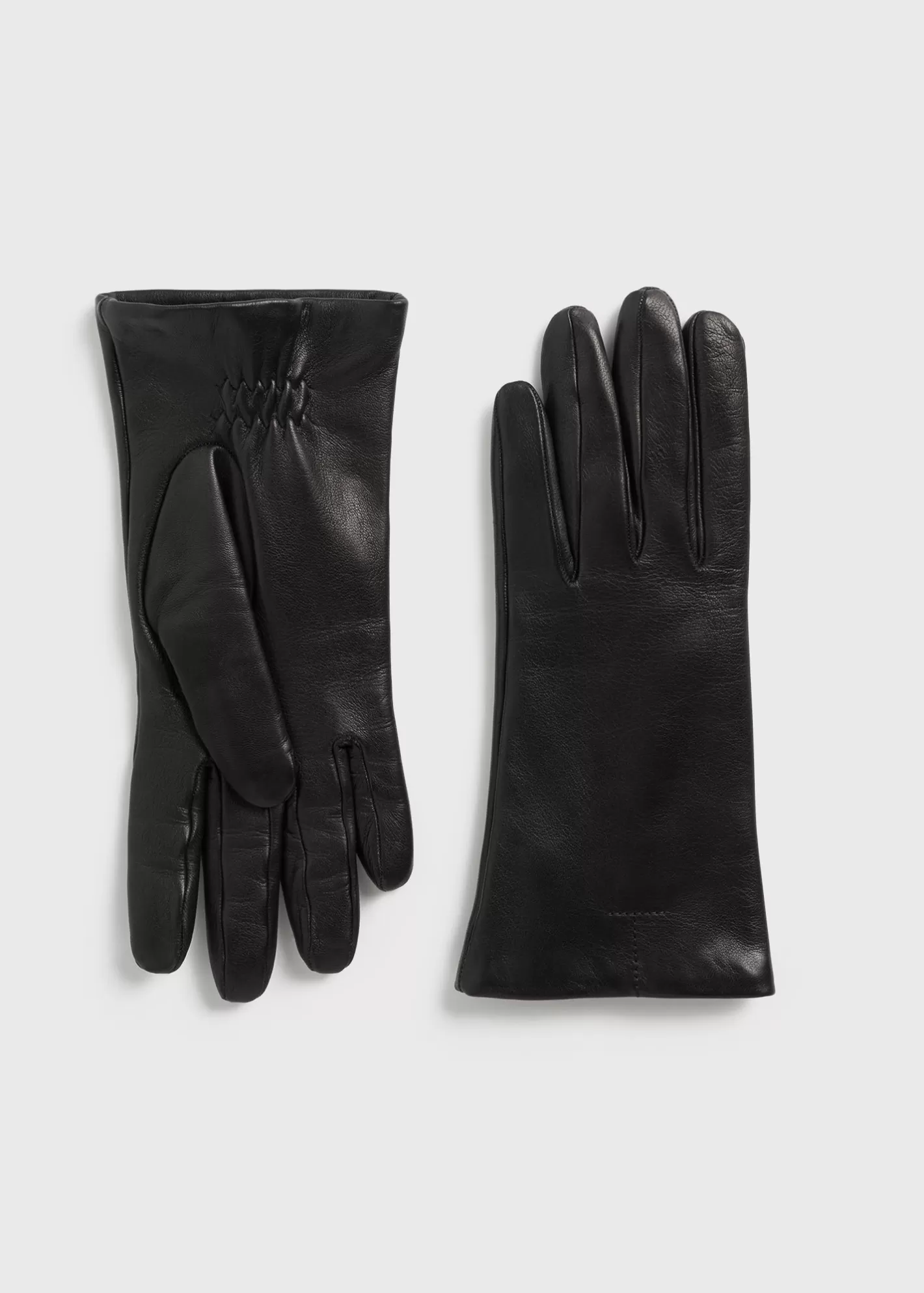 Hats & Gloves>TOTEME Leather gloves black