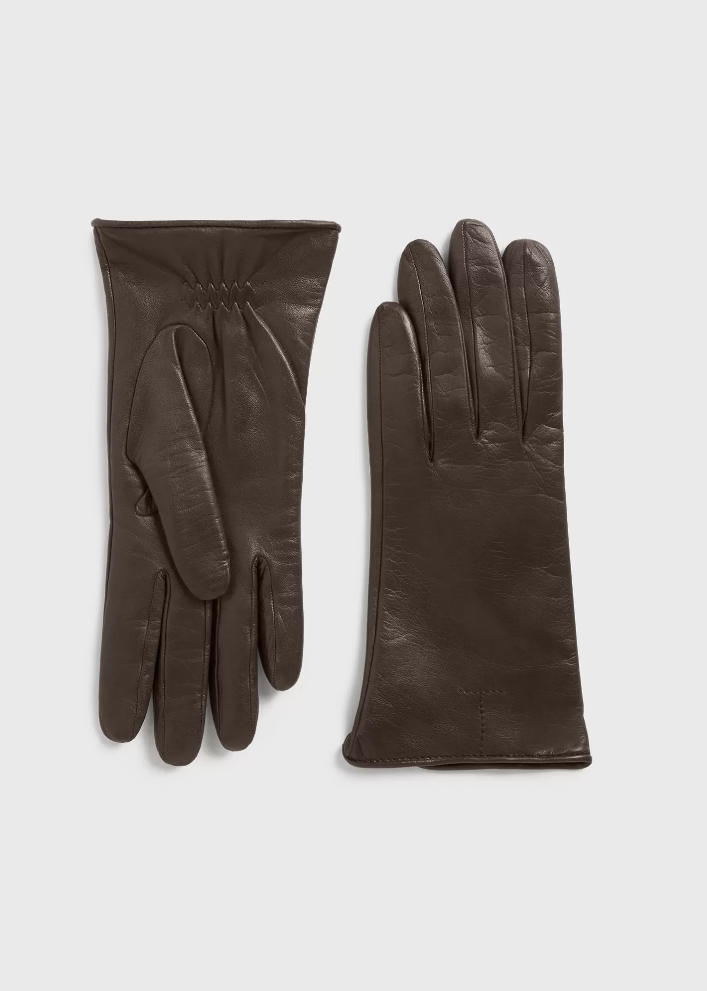 Hats & Gloves>TOTEME Leather gloves brown