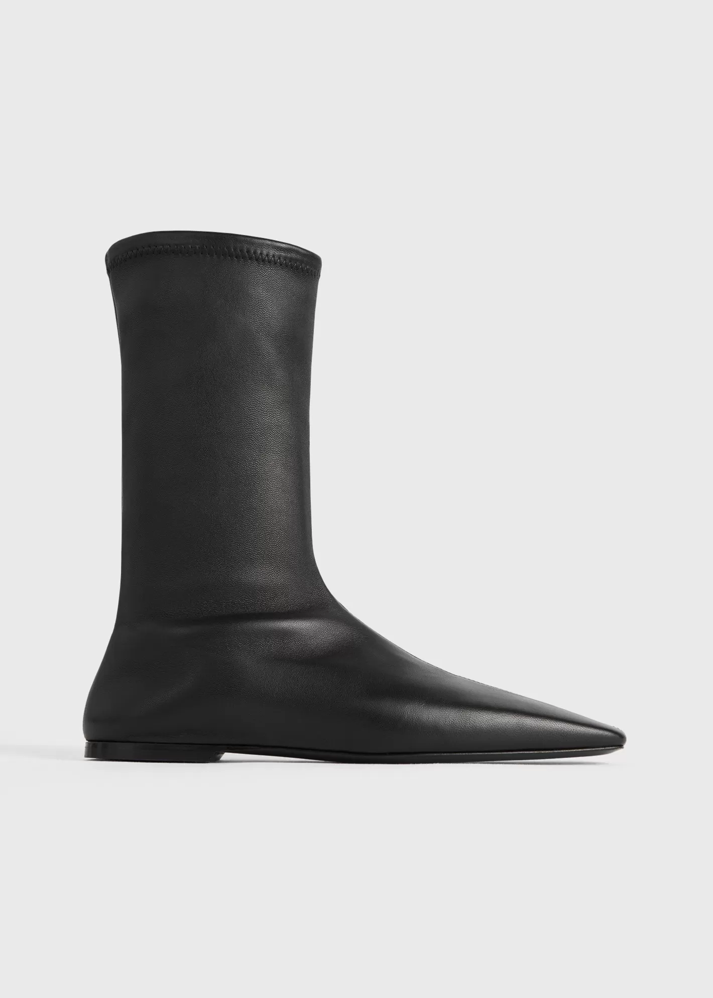 Shoes>TOTEME Leather sock boots black