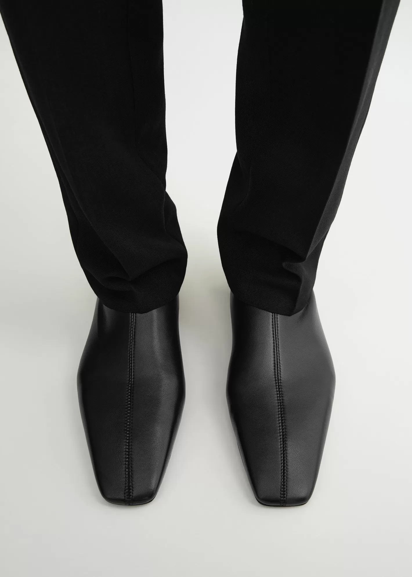 Shoes>TOTEME Leather sock boots black