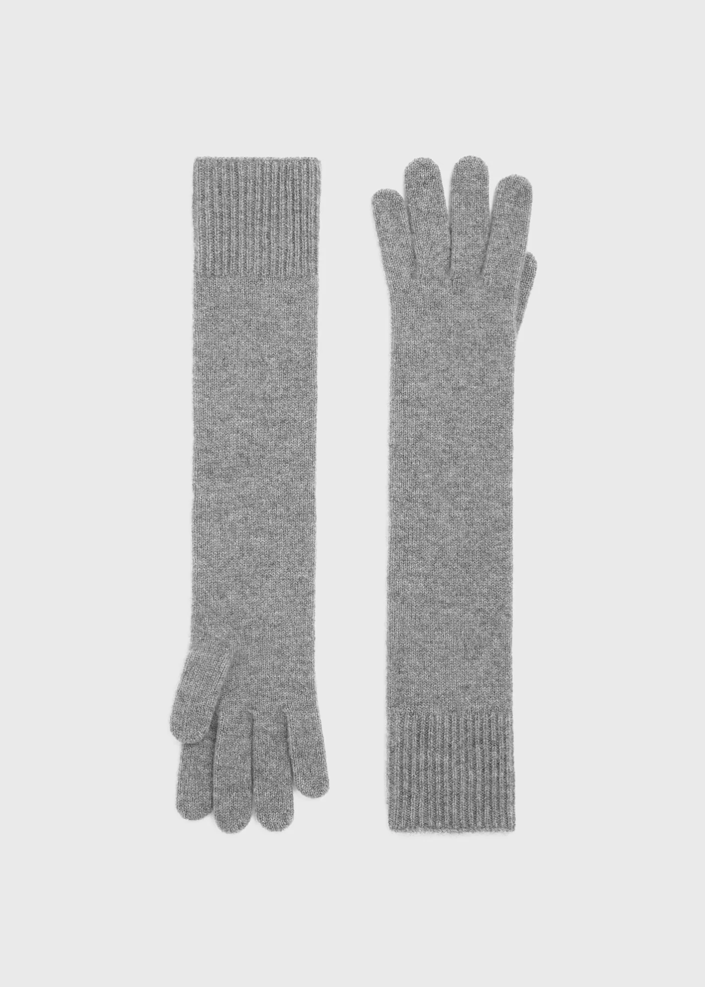 Hats & Gloves>TOTEME Long knit gloves grey mélange greymelange