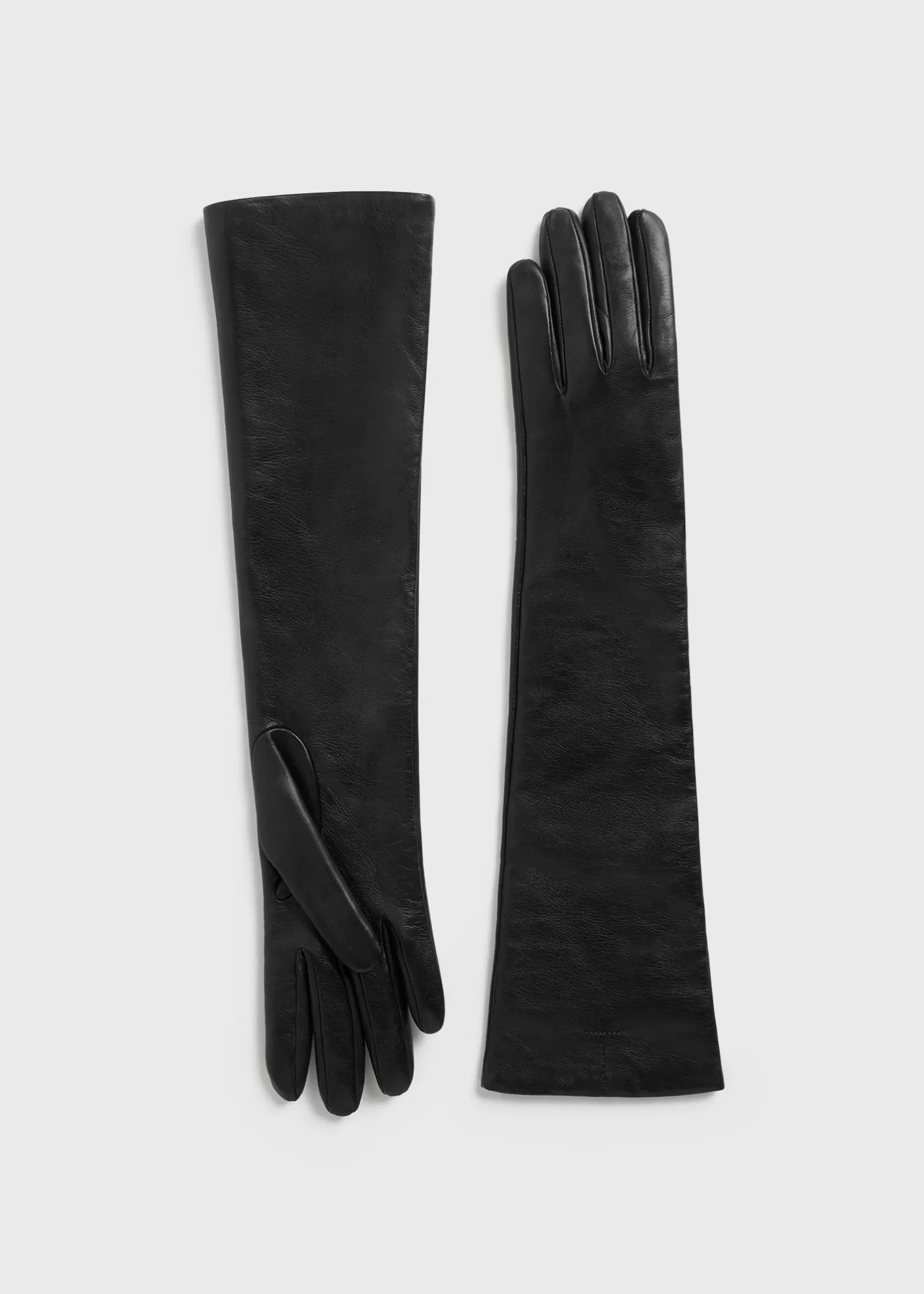 Hats & Gloves>TOTEME Long leather gloves black