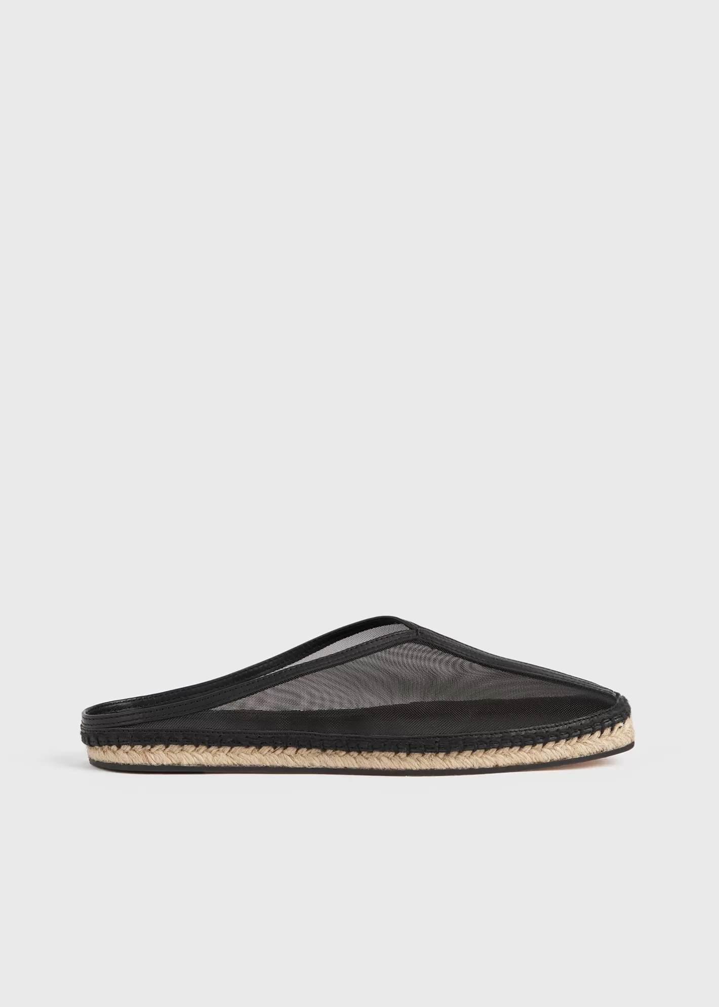 Shoes>TOTEME Mesh espadrille slippers Black