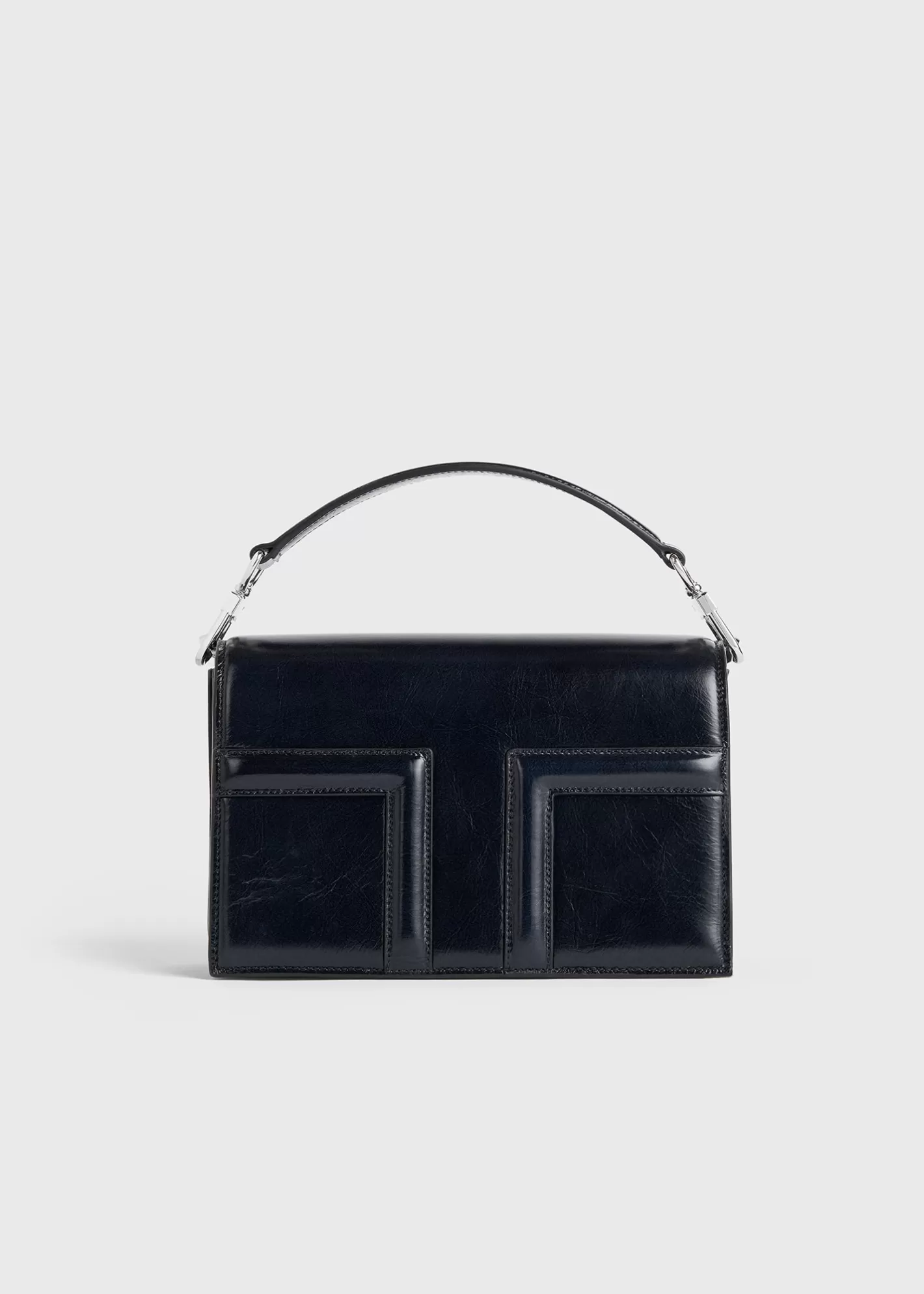 T-flap Bags>TOTEME Mini T-Flap Naplack bag navy