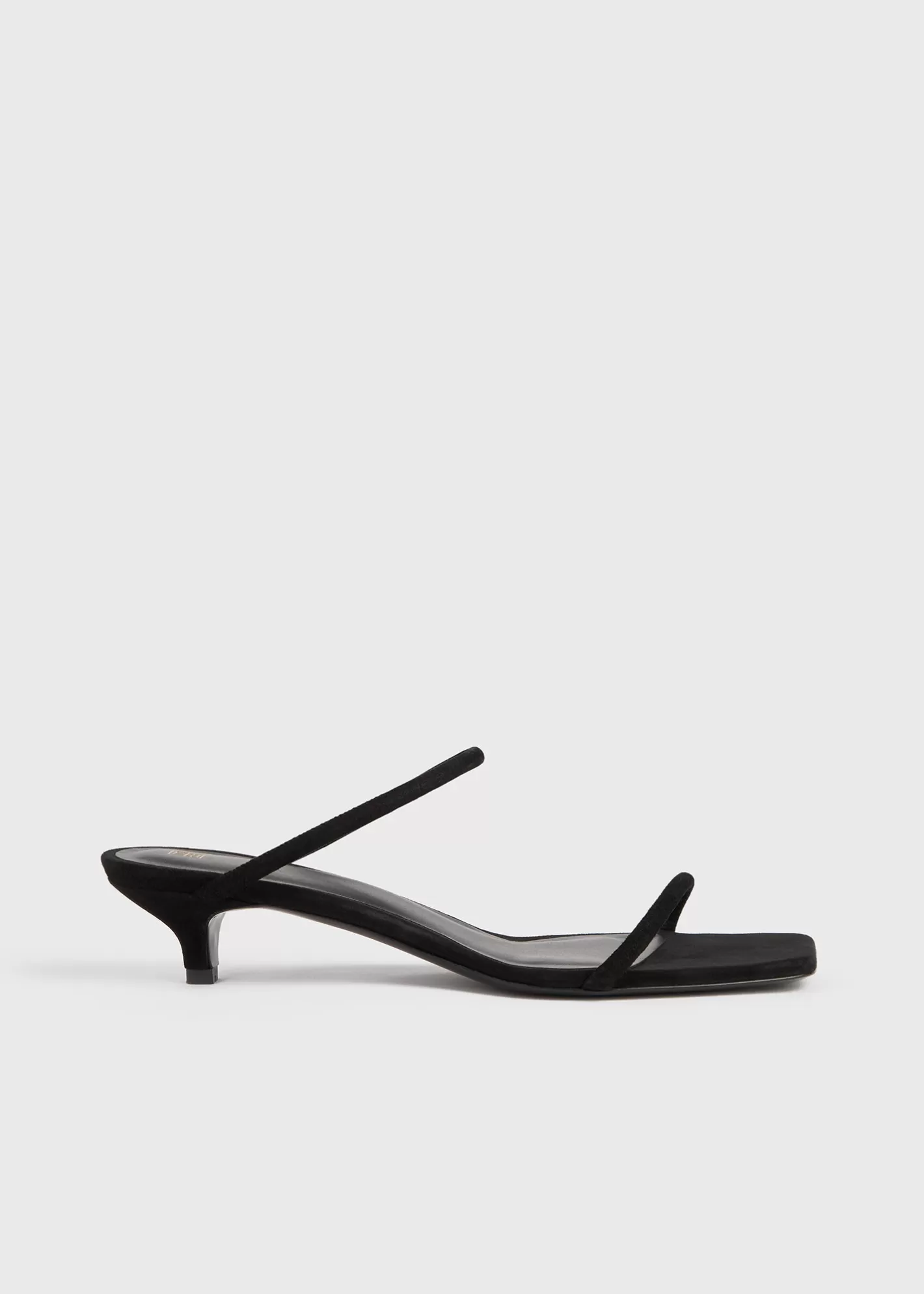 Shoes>TOTEME Minimalist suede sandals Black