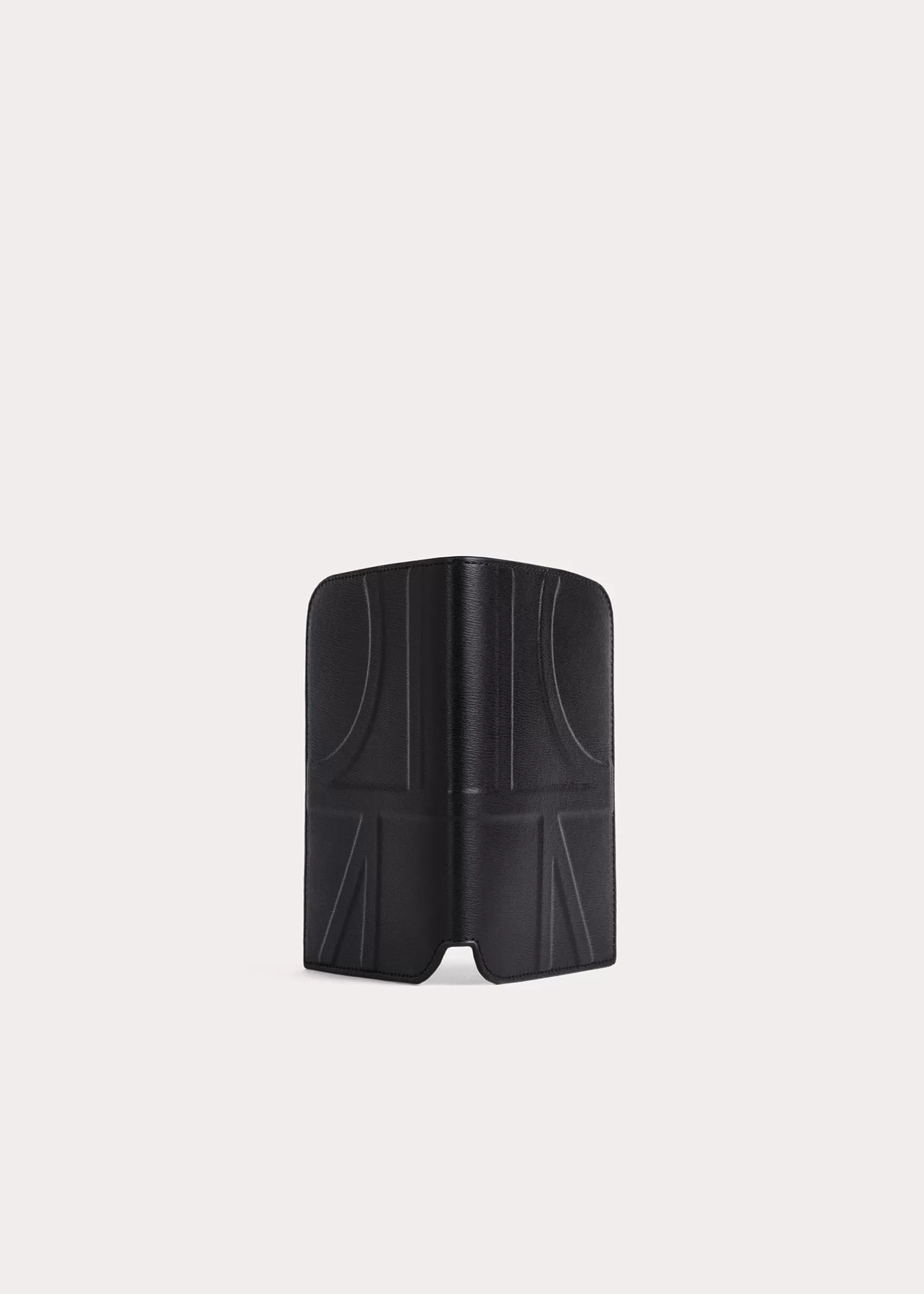 Small Leather Goods>TOTEME Monogram leather passport holder Black