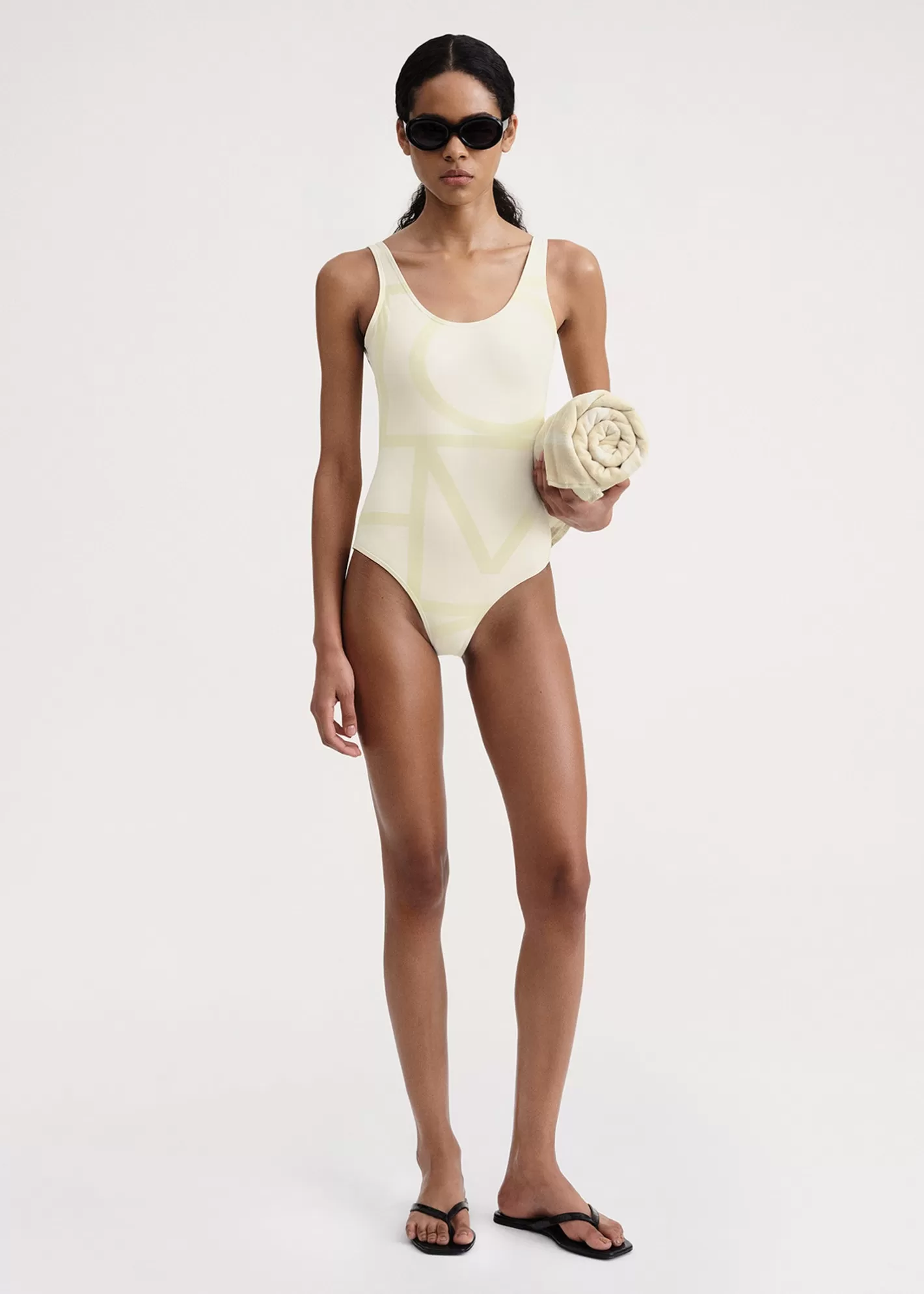 Swim>TOTEME Monogram swimsuit sand Sandmonogram