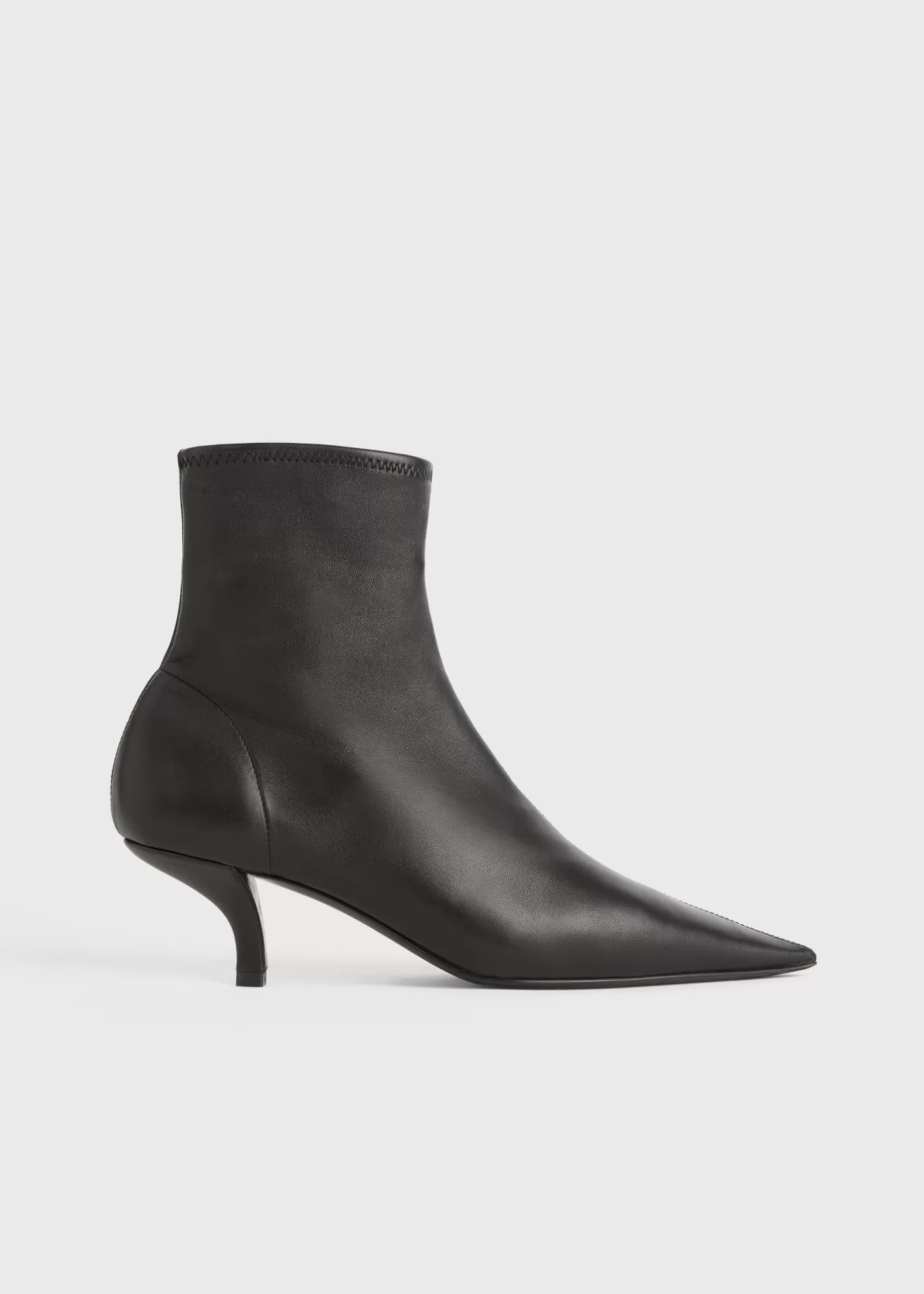 Shoes>TOTEME Nappa heeled sock boots black