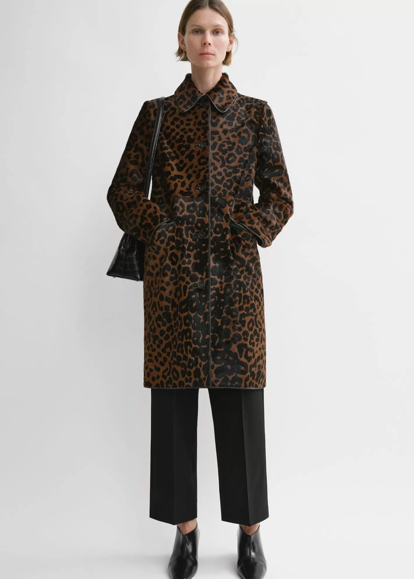 Outerwear>TOTEME Pony hair coat Leopard