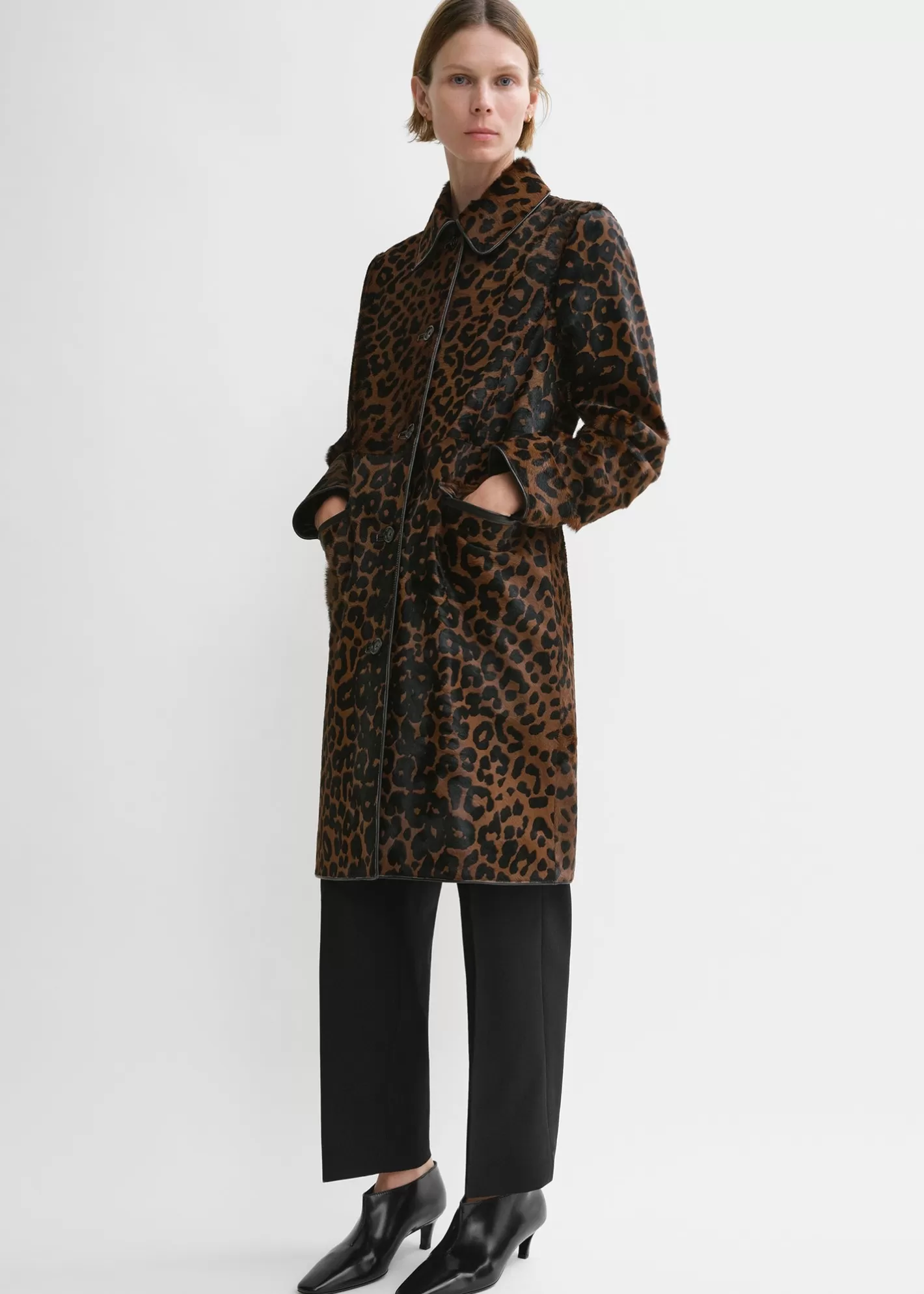 Outerwear>TOTEME Pony hair coat Leopard