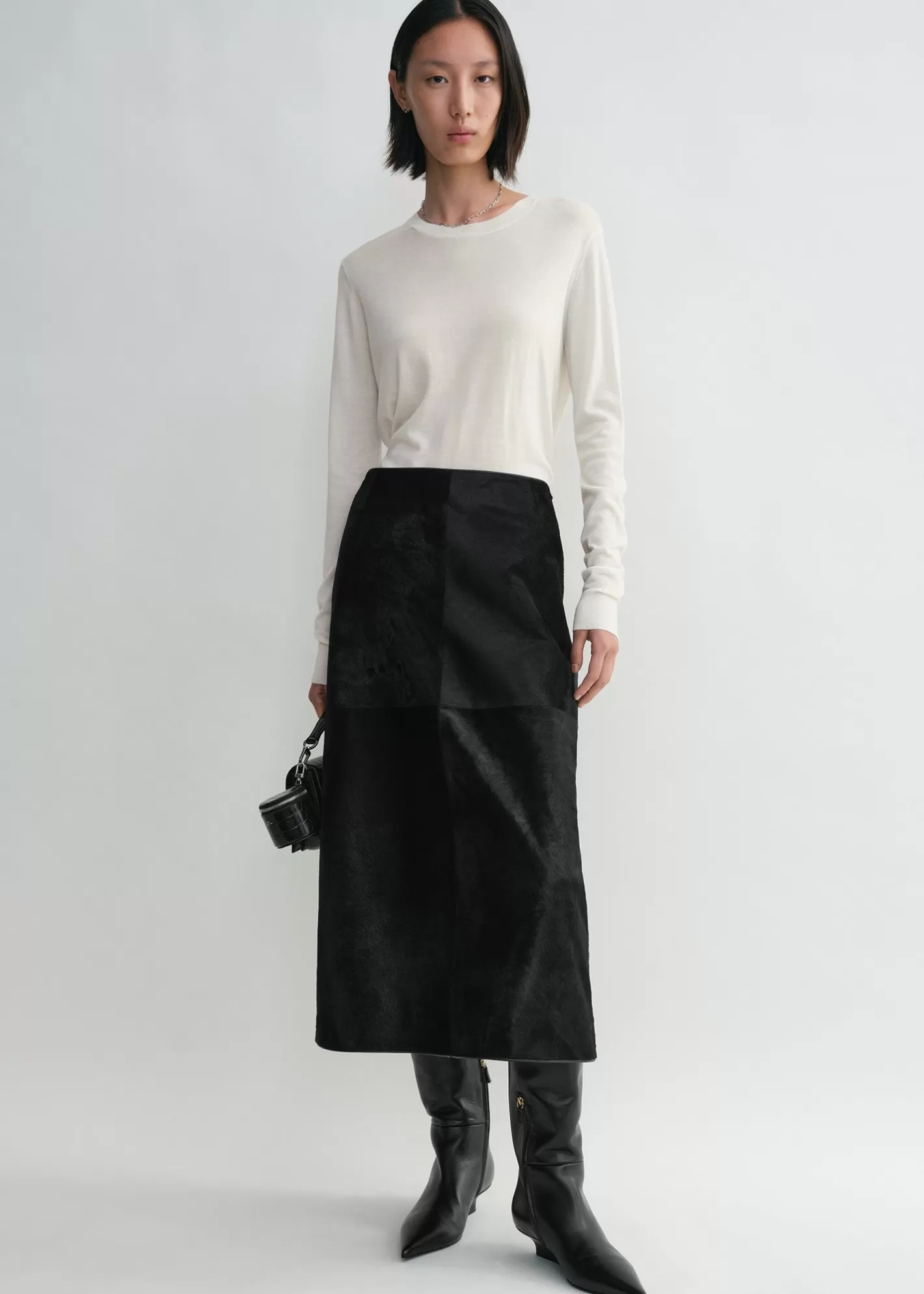 Dresses & Skirts>TOTEME Pony hair skirt black