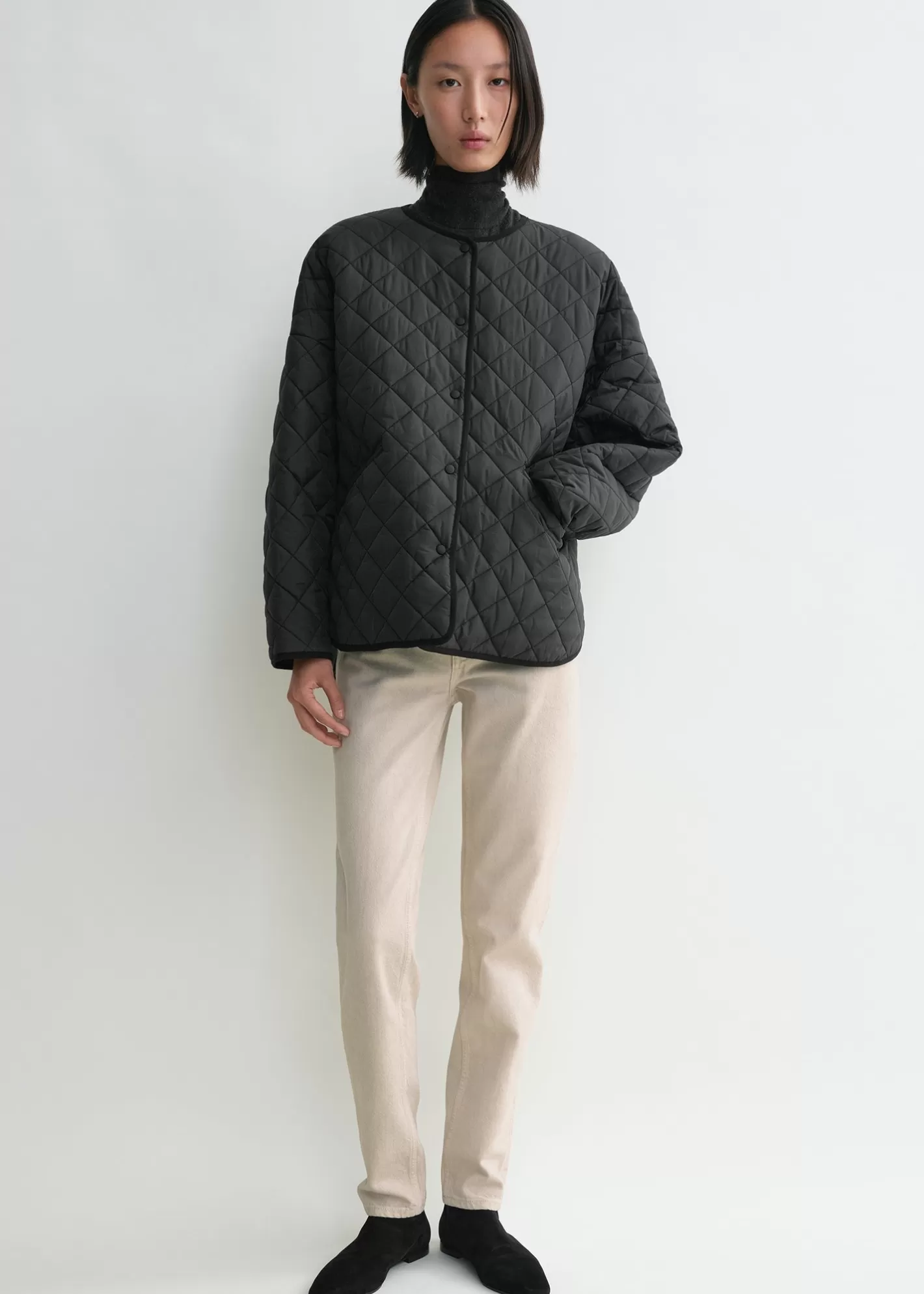 Outerwear>TOTEME Quilted jacket Black