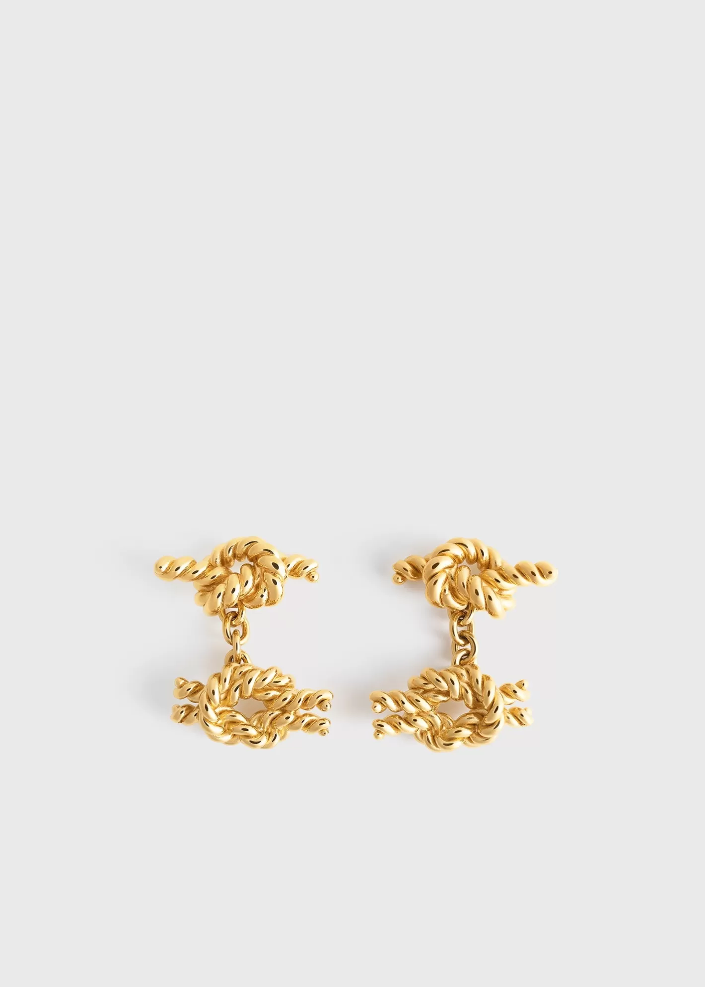 Jewelry>TOTEME Rope knot cufflinks gold