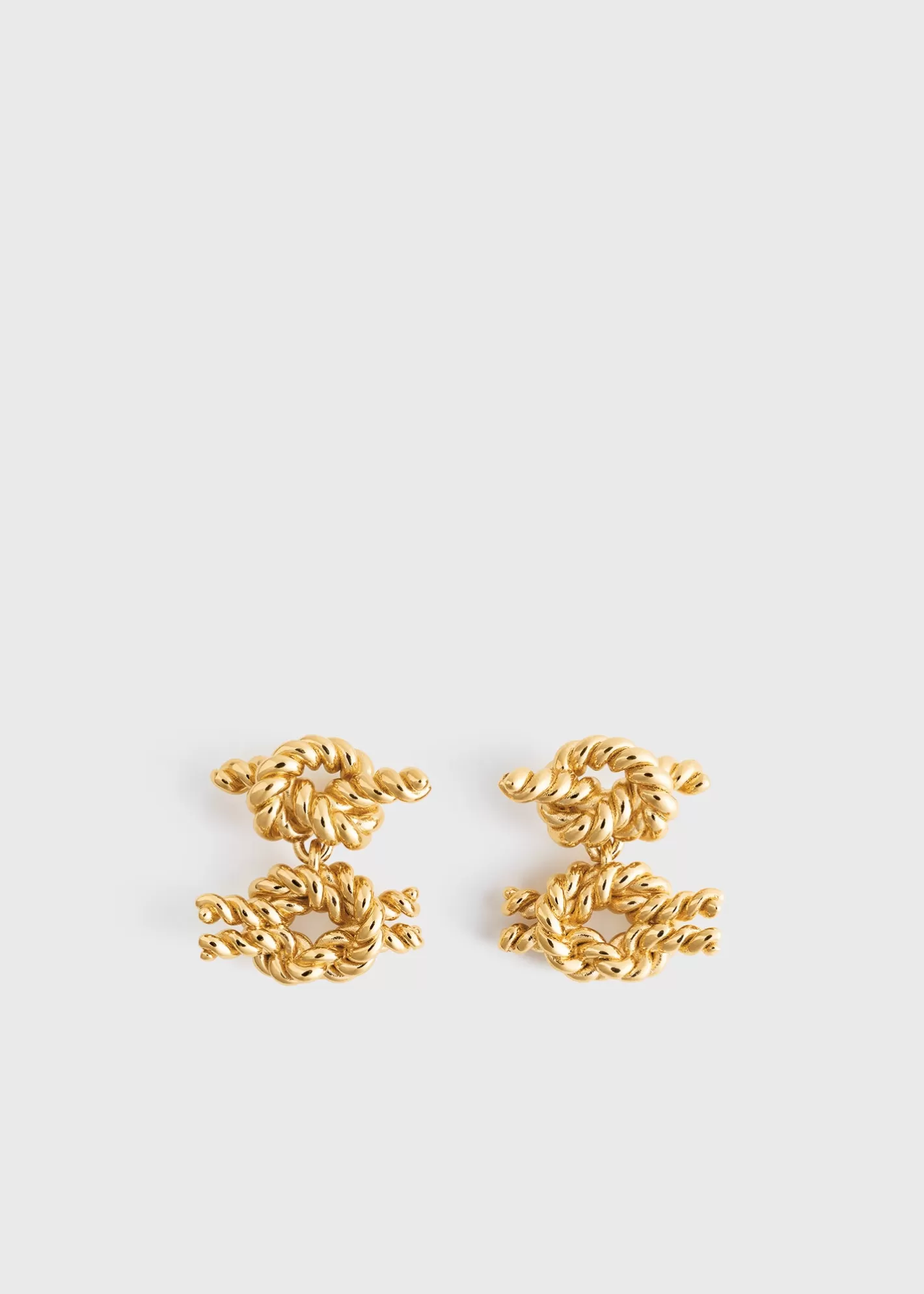 Jewelry>TOTEME Rope knot earrings gold