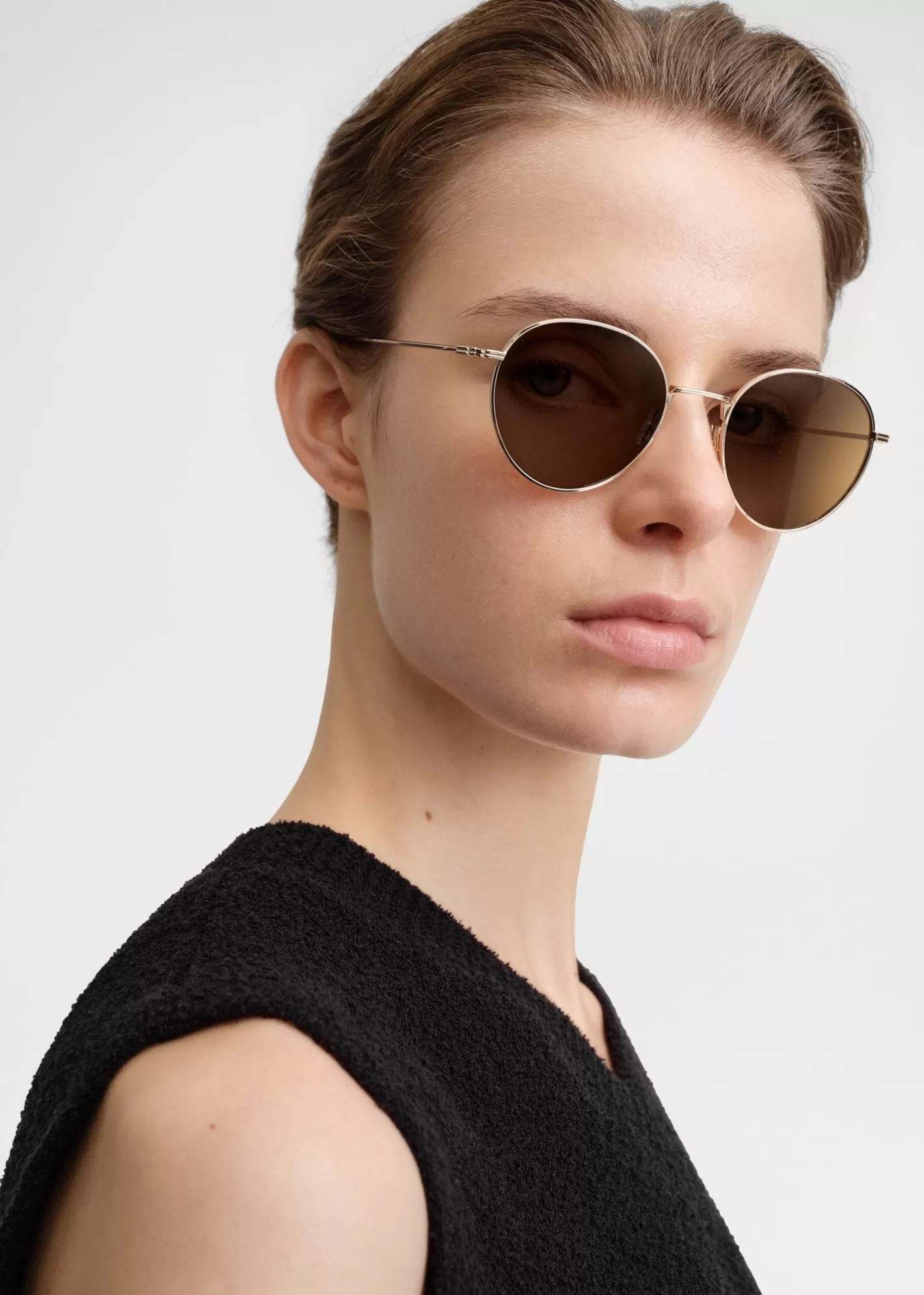 Sunglasses>TOTEME Round sunglasses gold