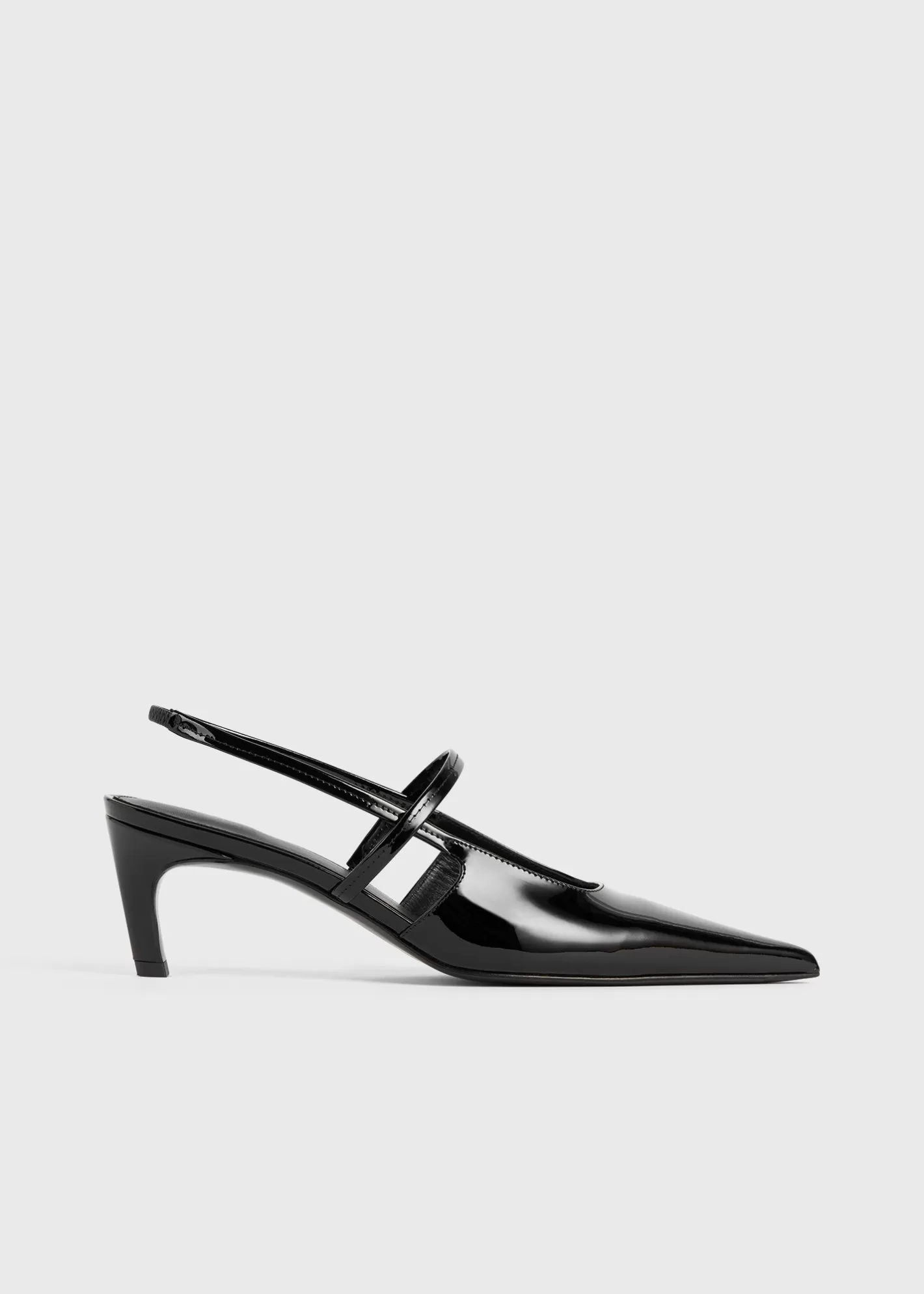 Shoes>TOTEME Sharp patent slingbacks black