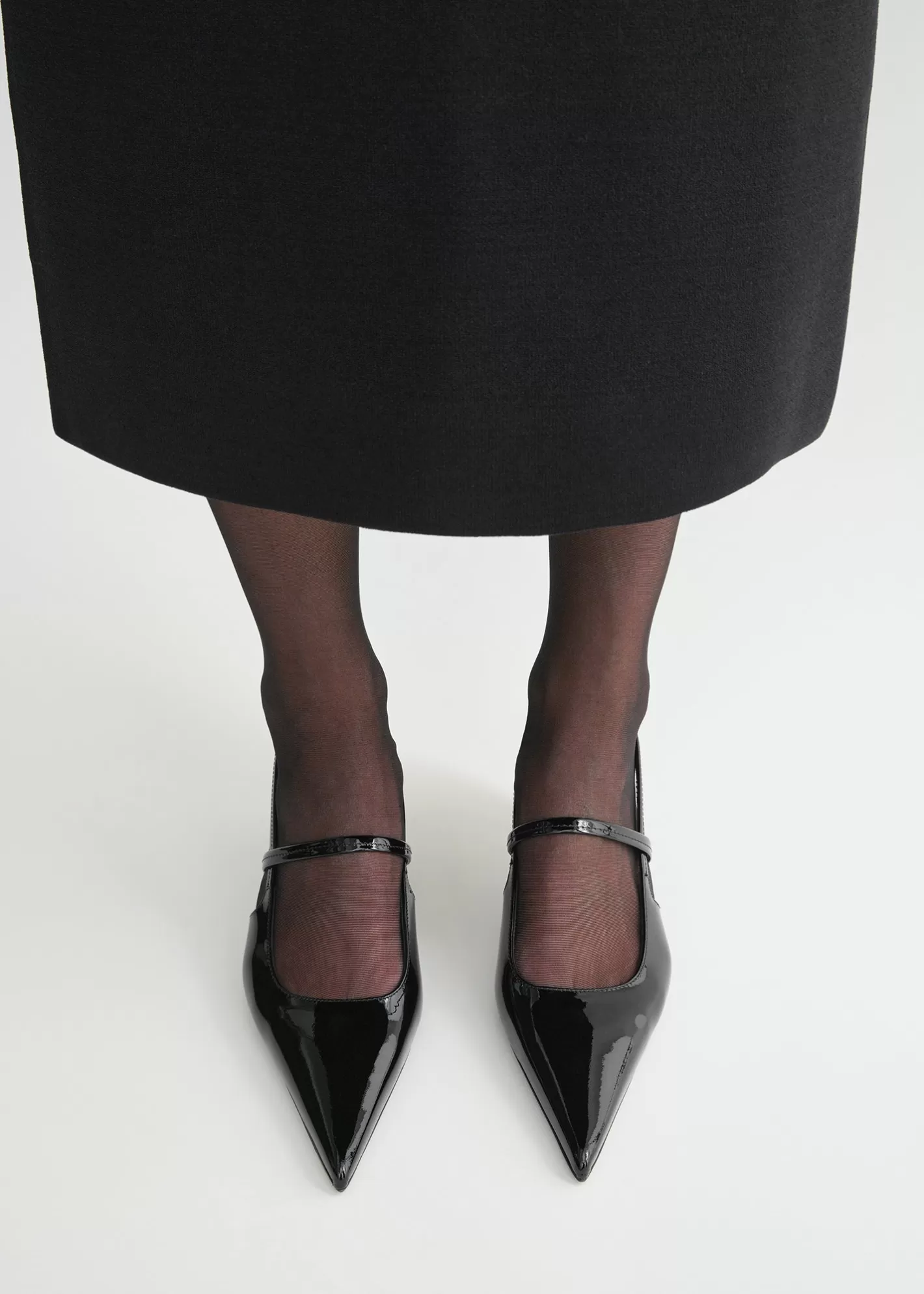 Shoes>TOTEME Sharp patent slingbacks black