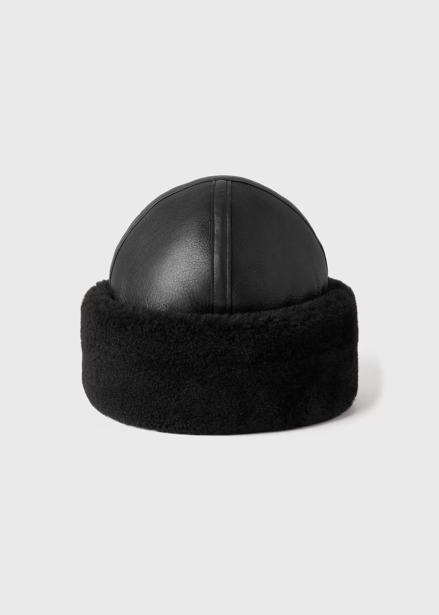 Hats & Gloves>TOTEME Shearling winter hat Black