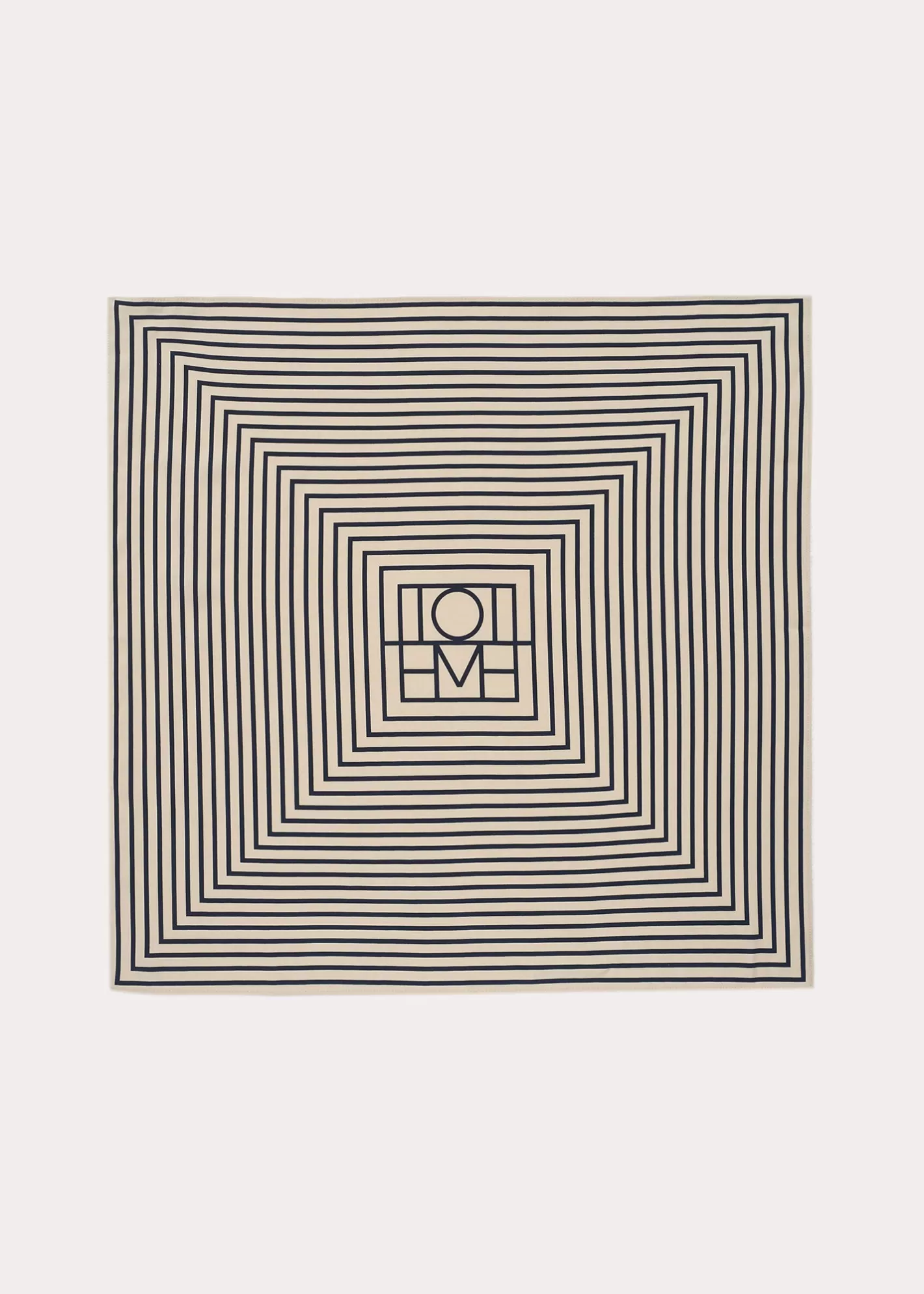 Scarves>TOTEME Signature monogram silk scarf crème Creme