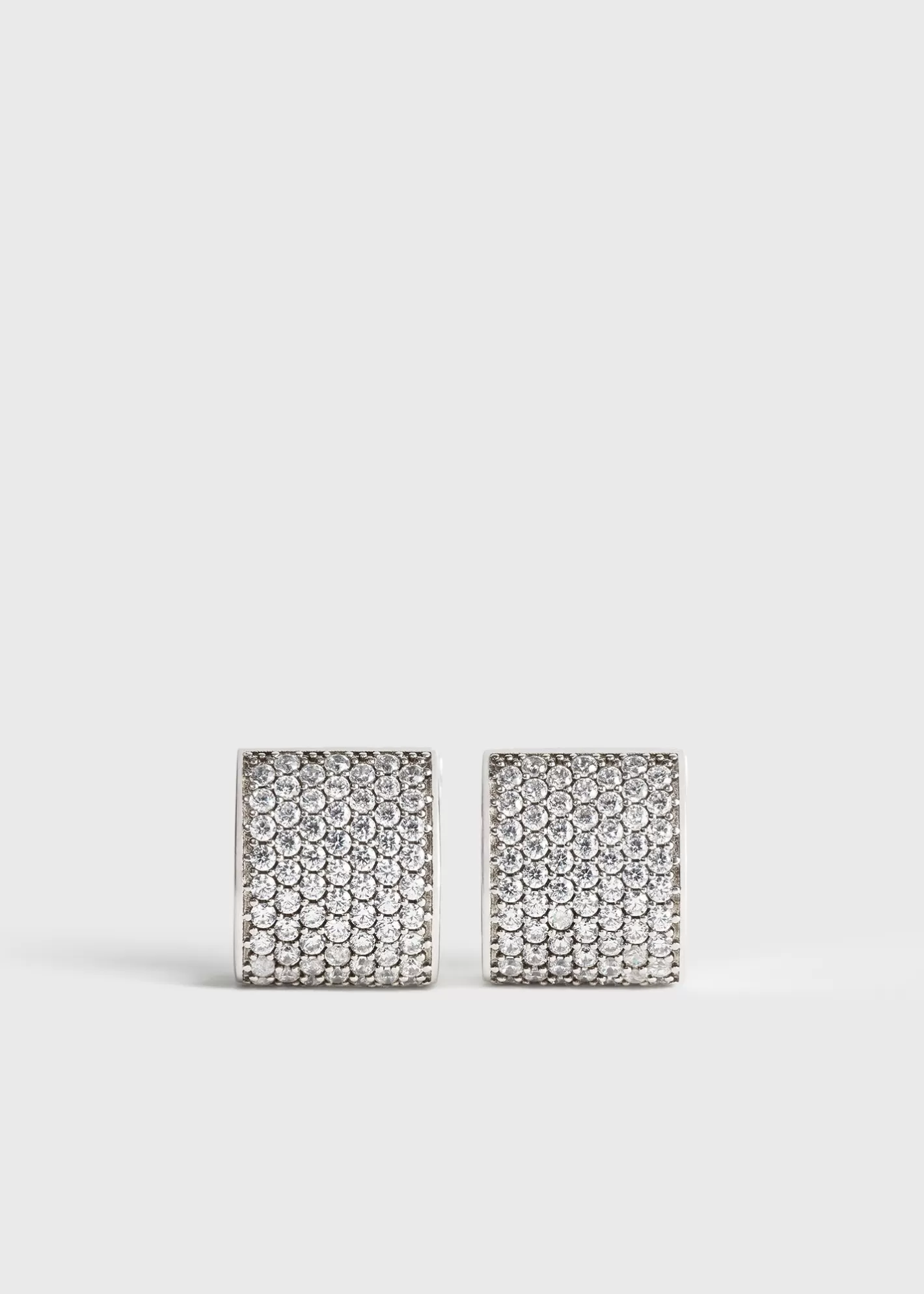 Jewelry>TOTEME Signature pavé hoops silver