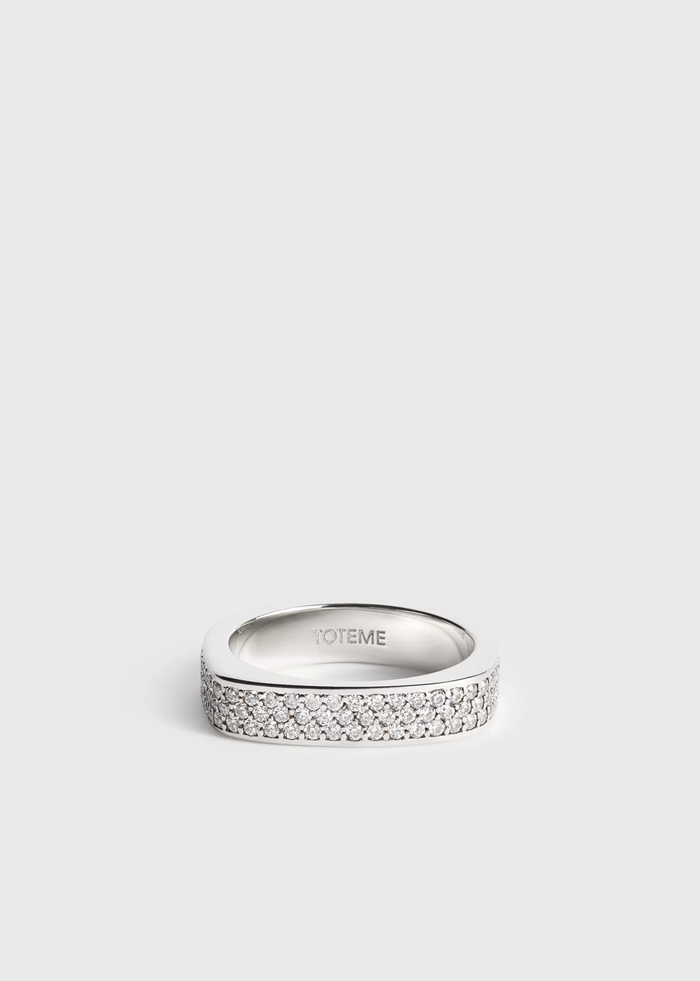 Jewelry>TOTEME Signature pavé ring silver