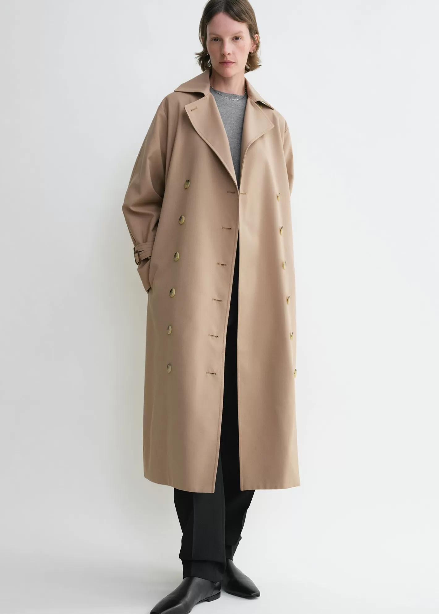 Outerwear>TOTEME Signature trench Khaki