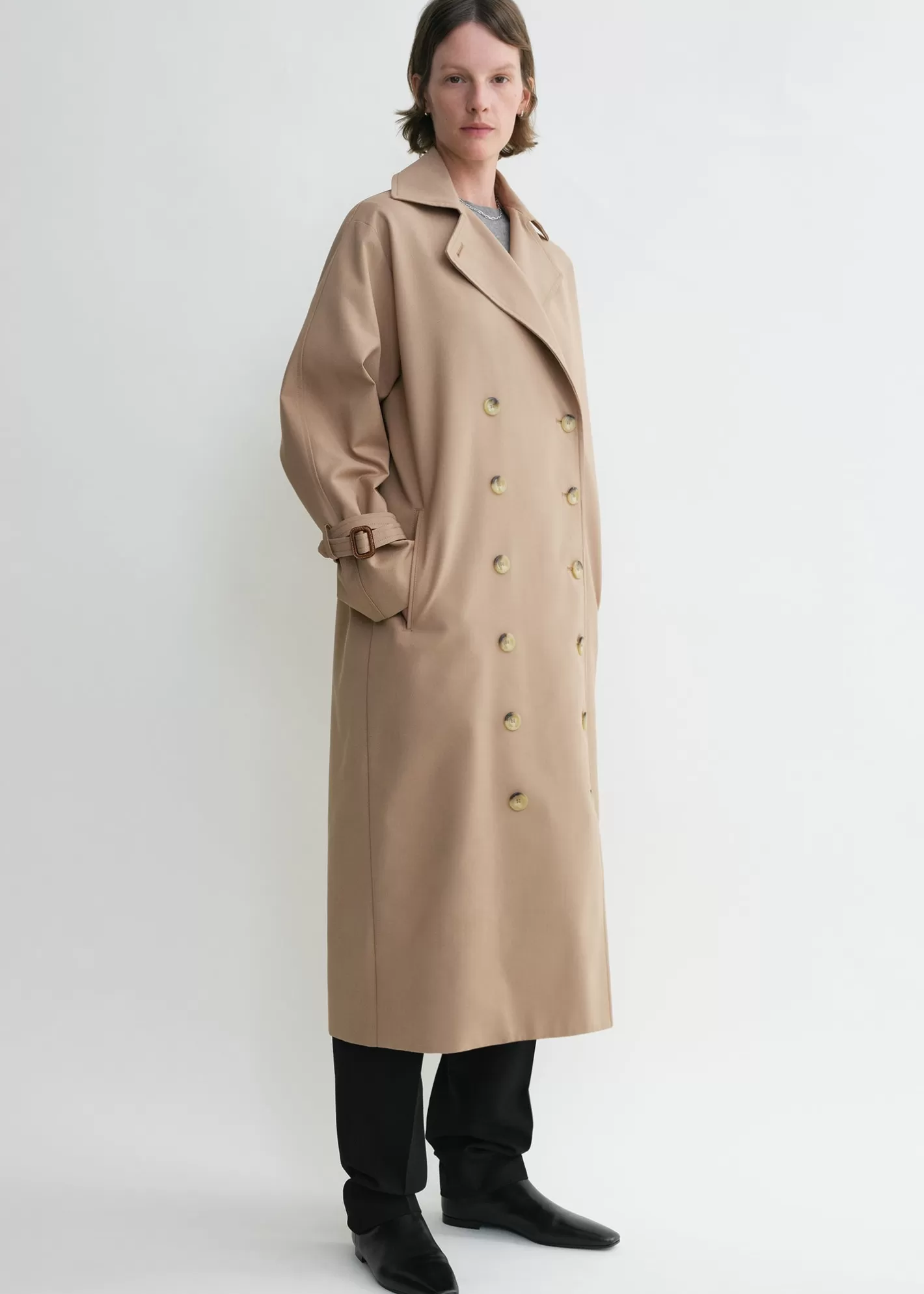 Outerwear>TOTEME Signature trench Khaki