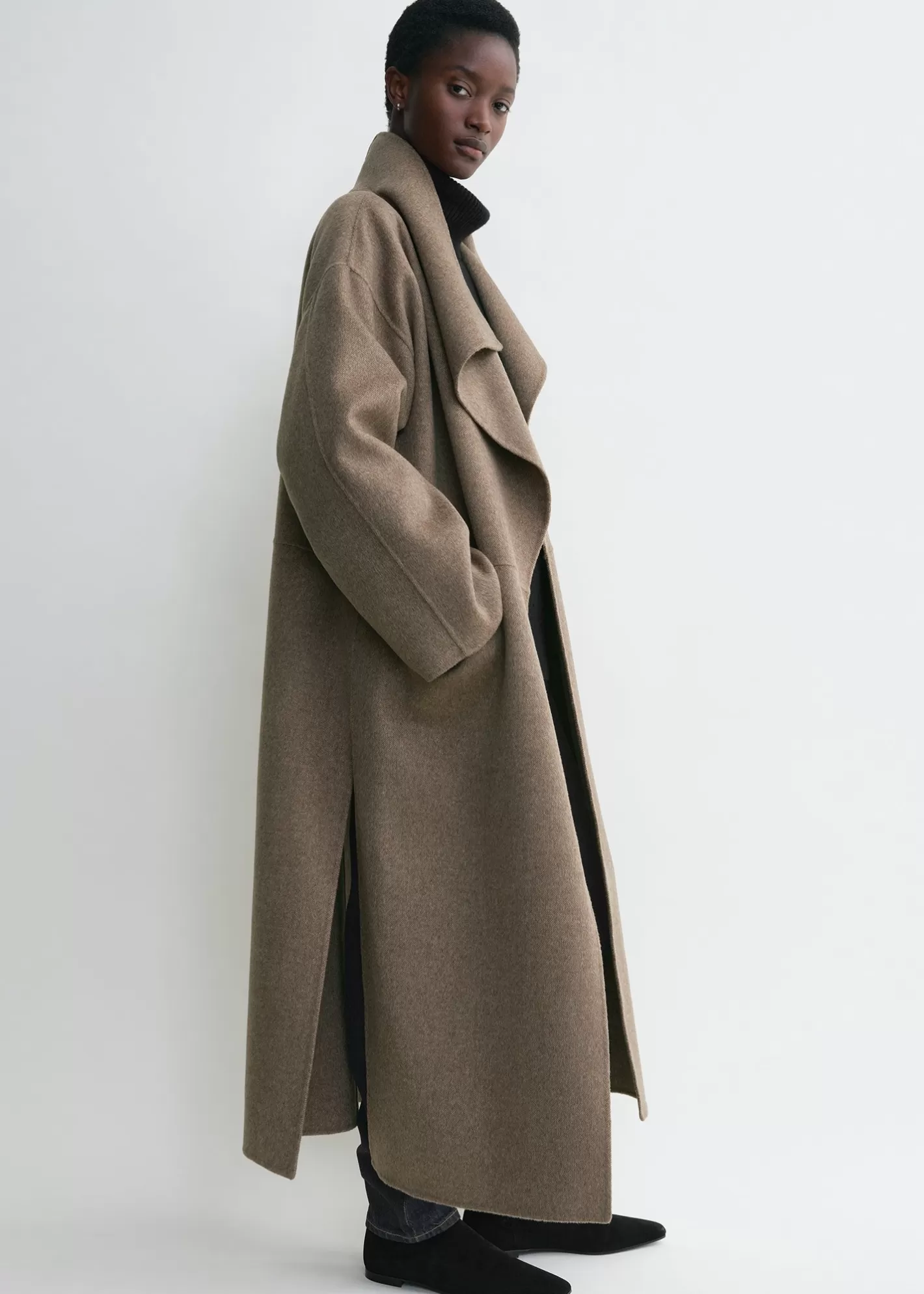 Outerwear>TOTEME Signature wool cashmere coat oak melange oakmelange