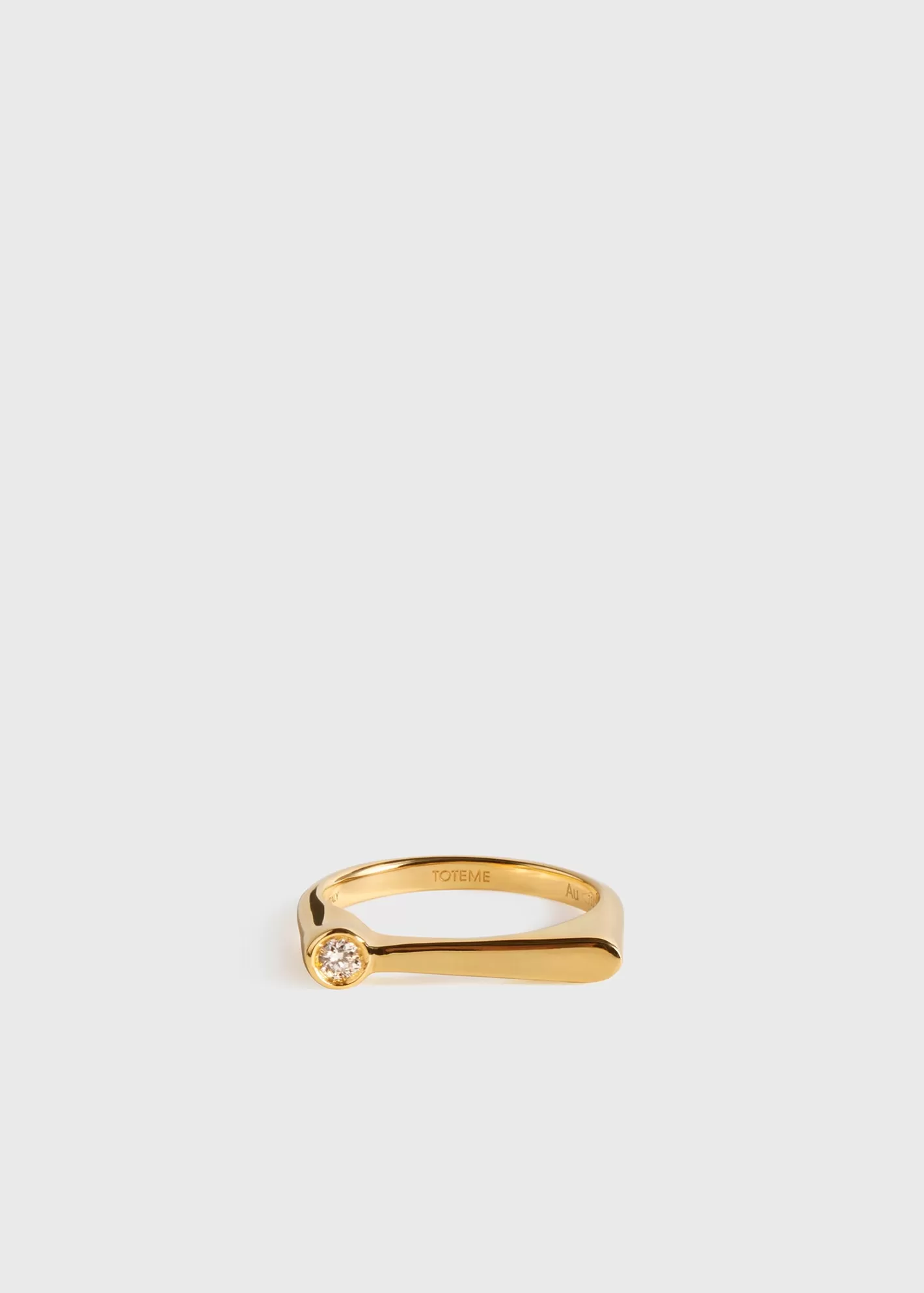 Jewelry>TOTEME Signet diamond midi ring 18kt Gold