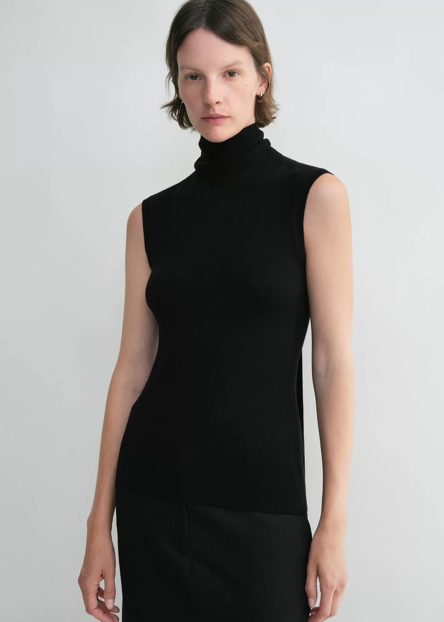 Tops & Blouses>TOTEME Sleeveless scarf knit black